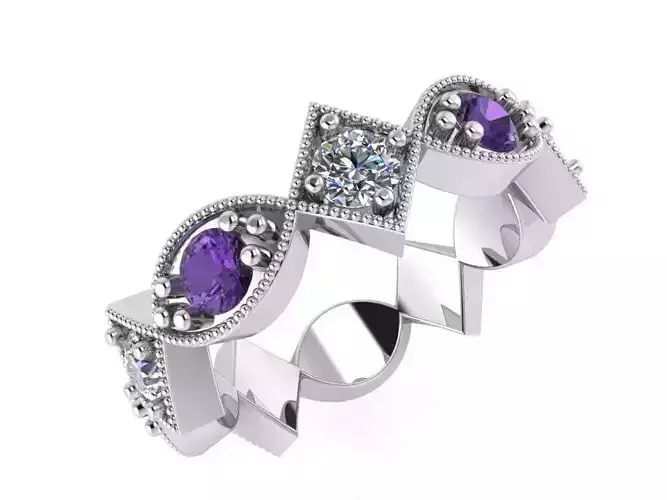 Rhombus And Marquise Eternity Ring 0576