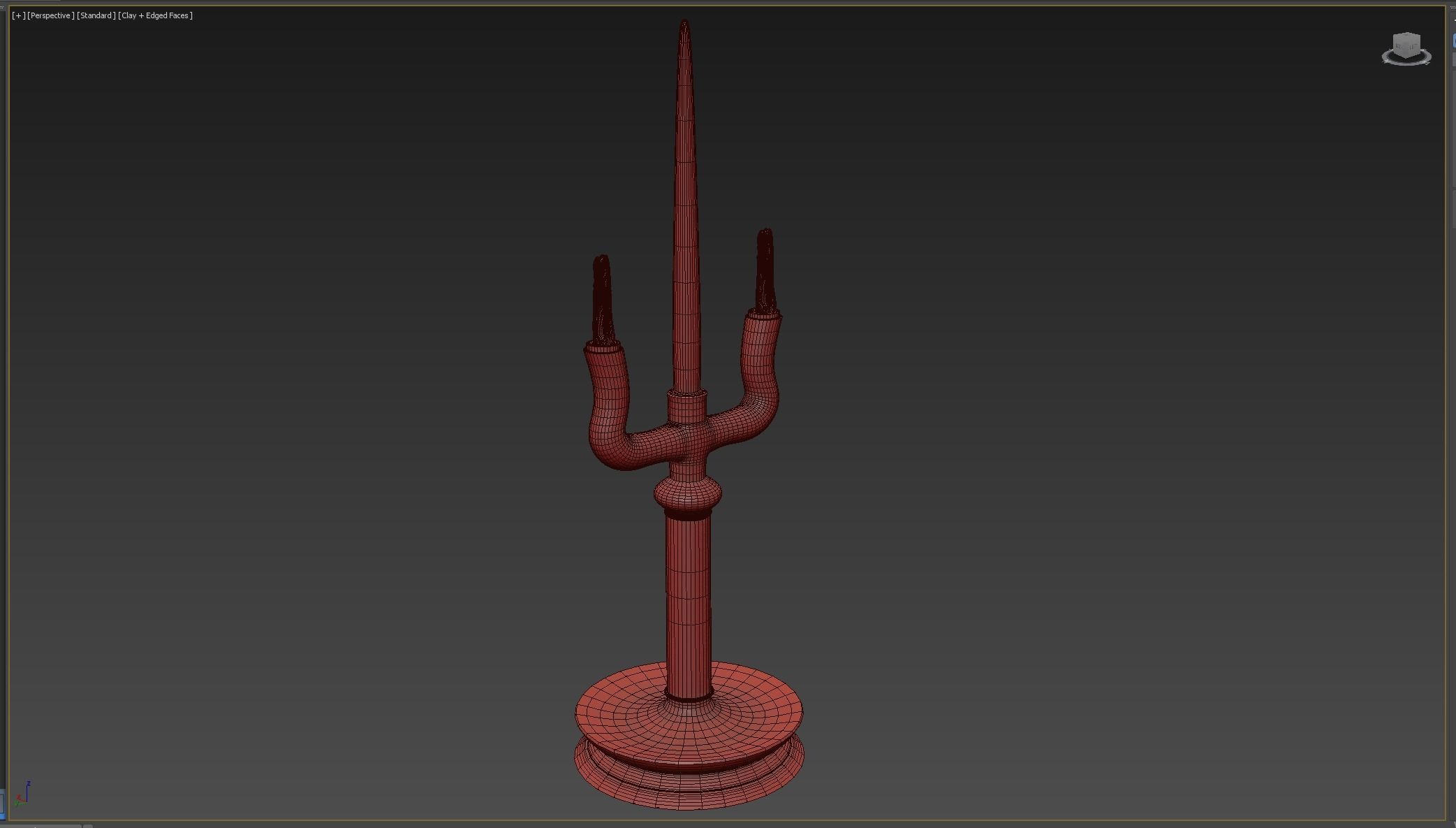 Candle Holder Low-poly 3D model_5