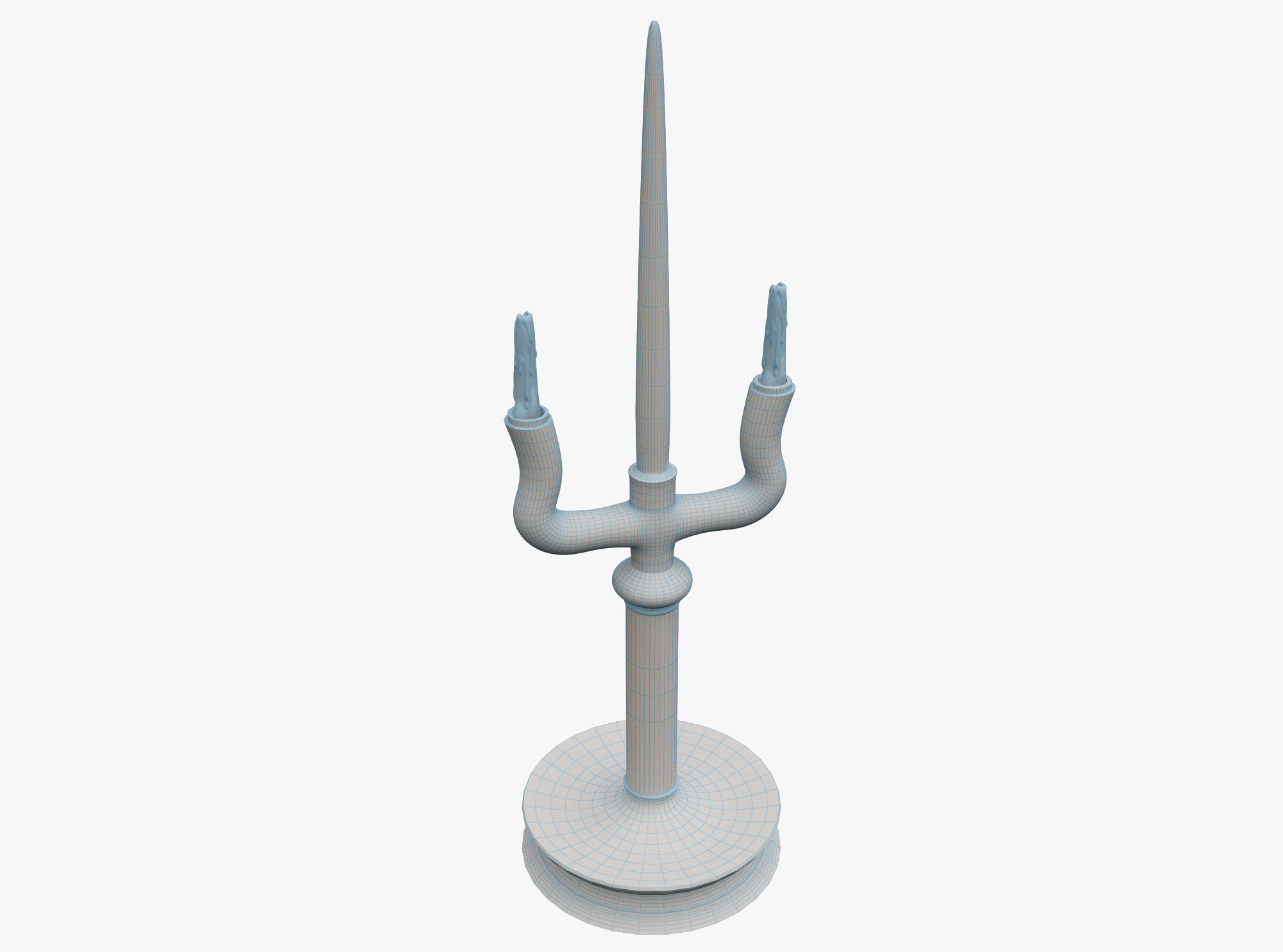 Candle Holder Low-poly 3D model_3