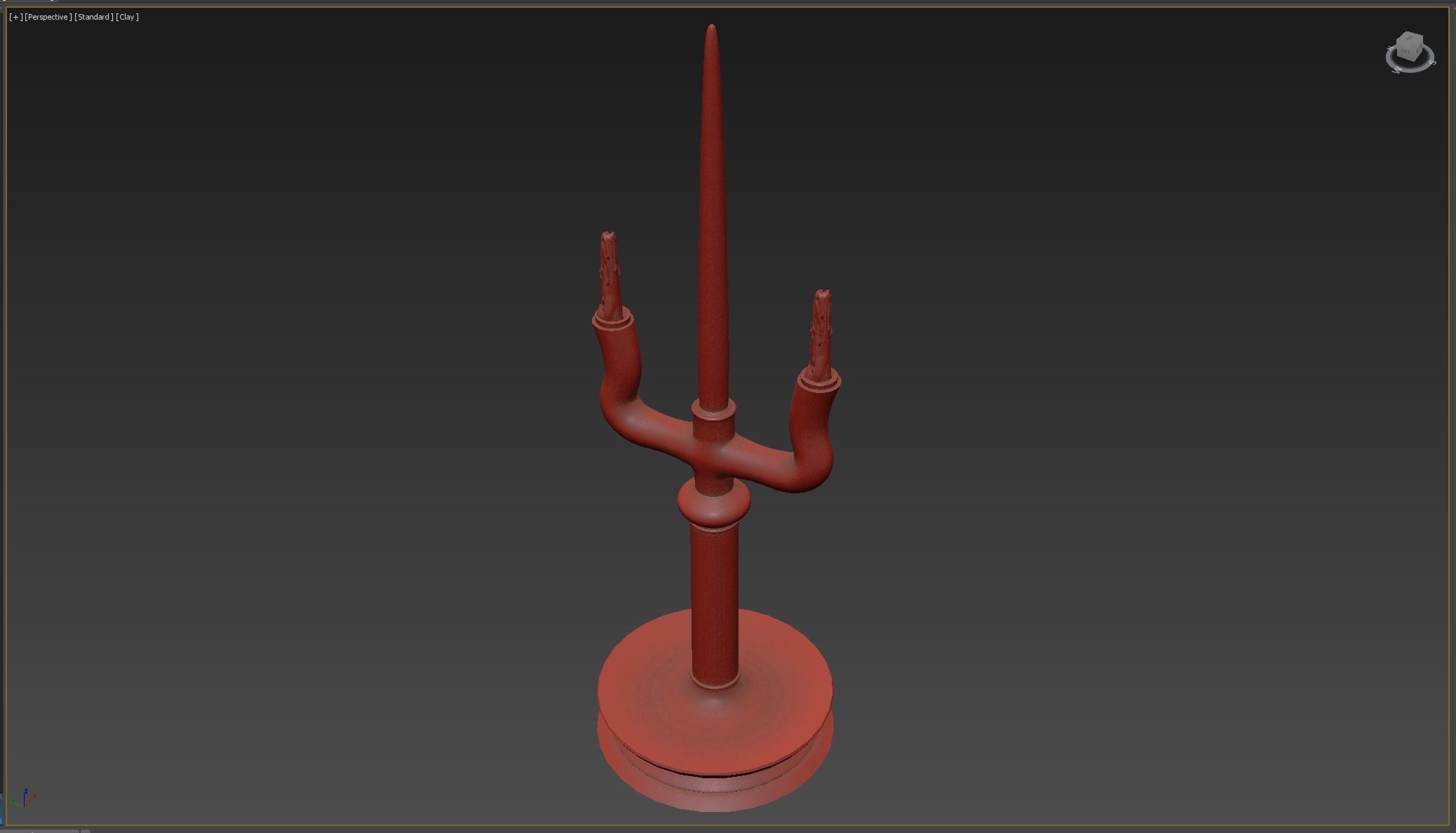 Candle Holder Low-poly 3D model_4