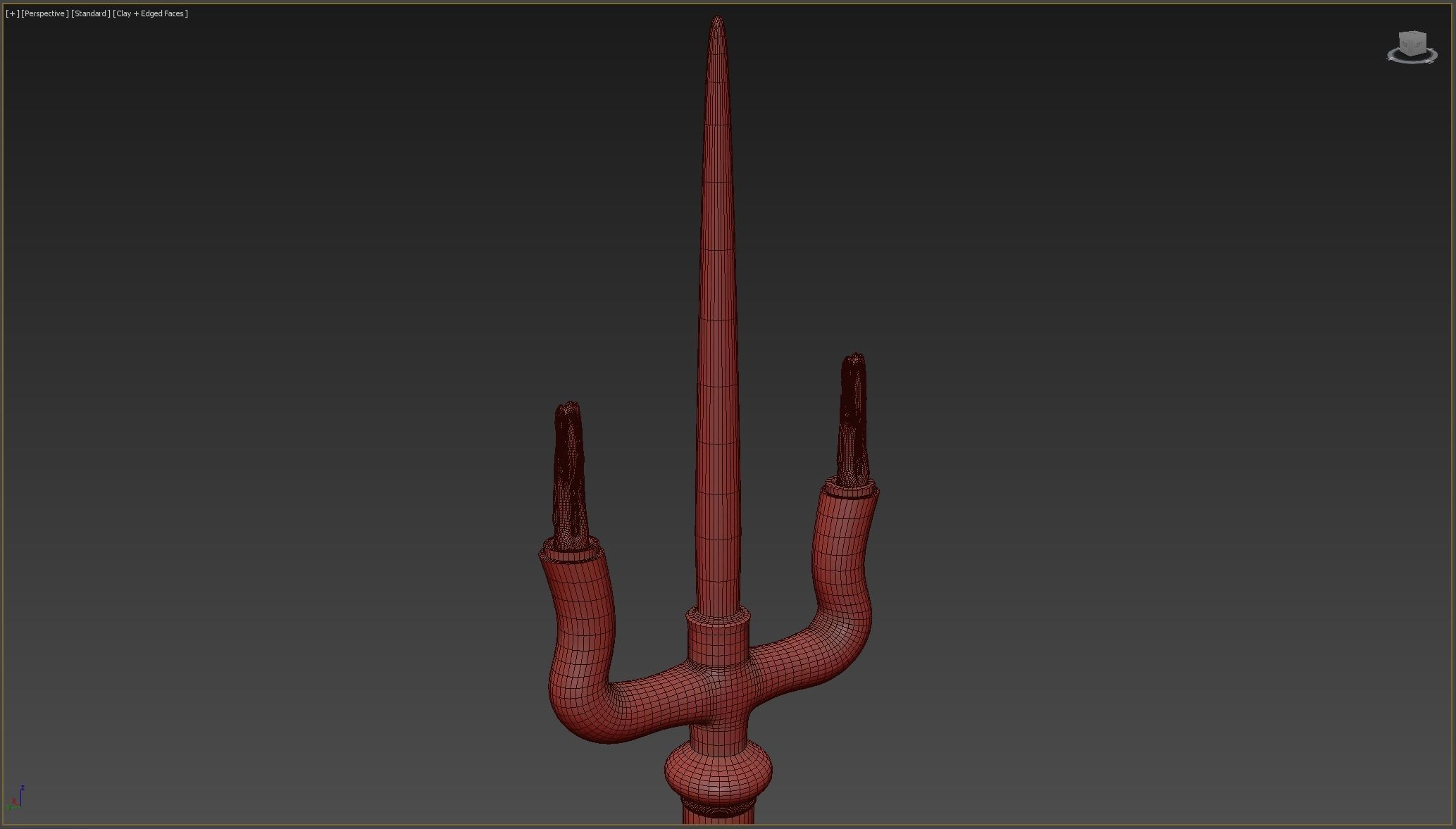 Candle Holder Low-poly 3D model_6