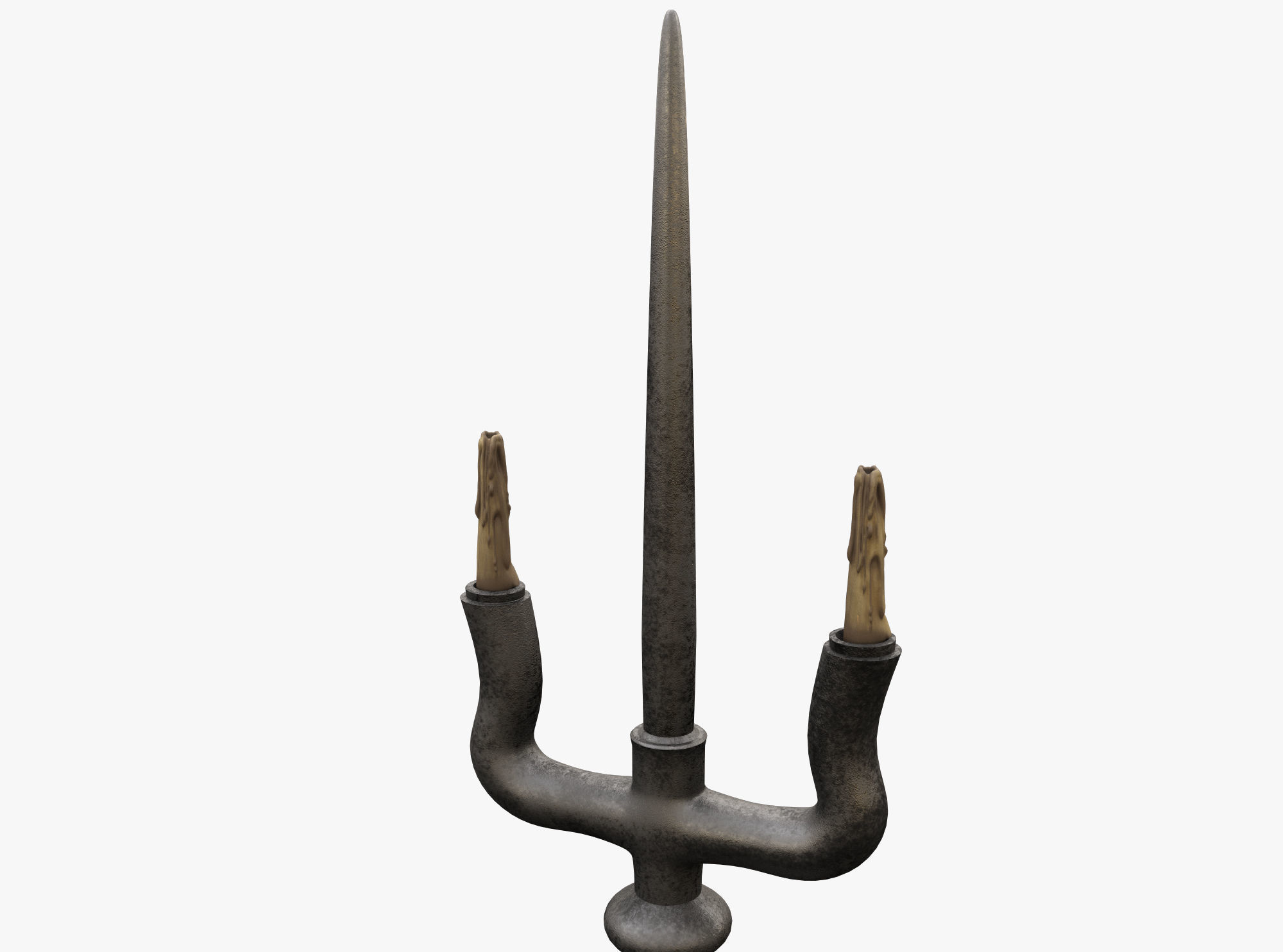 Candle Holder Low-poly 3D model_1