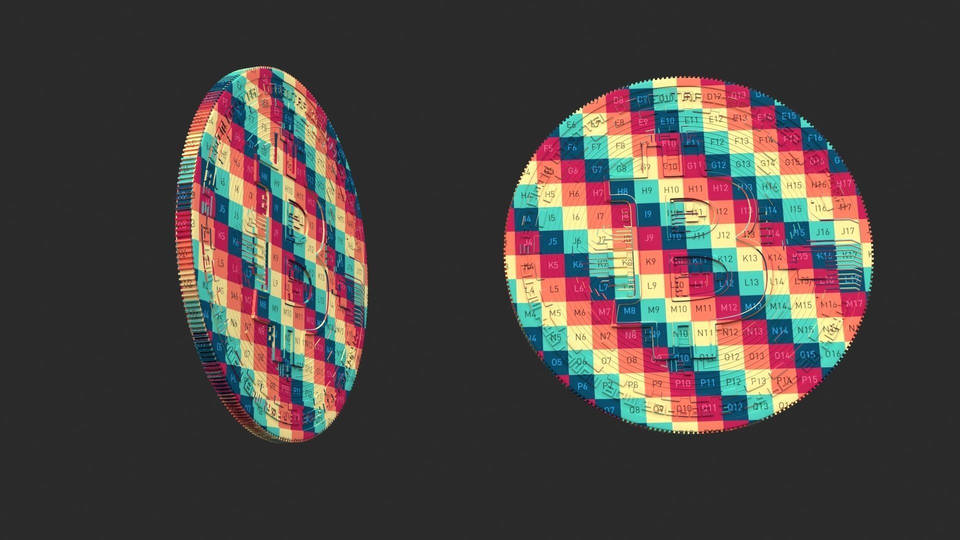 Bitcoin Stack 02 3D model_13