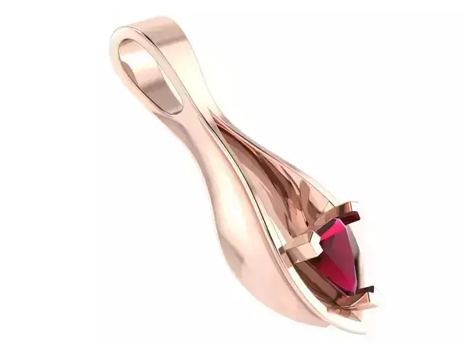 Trilliant Cut Drop Style Pendant 0582