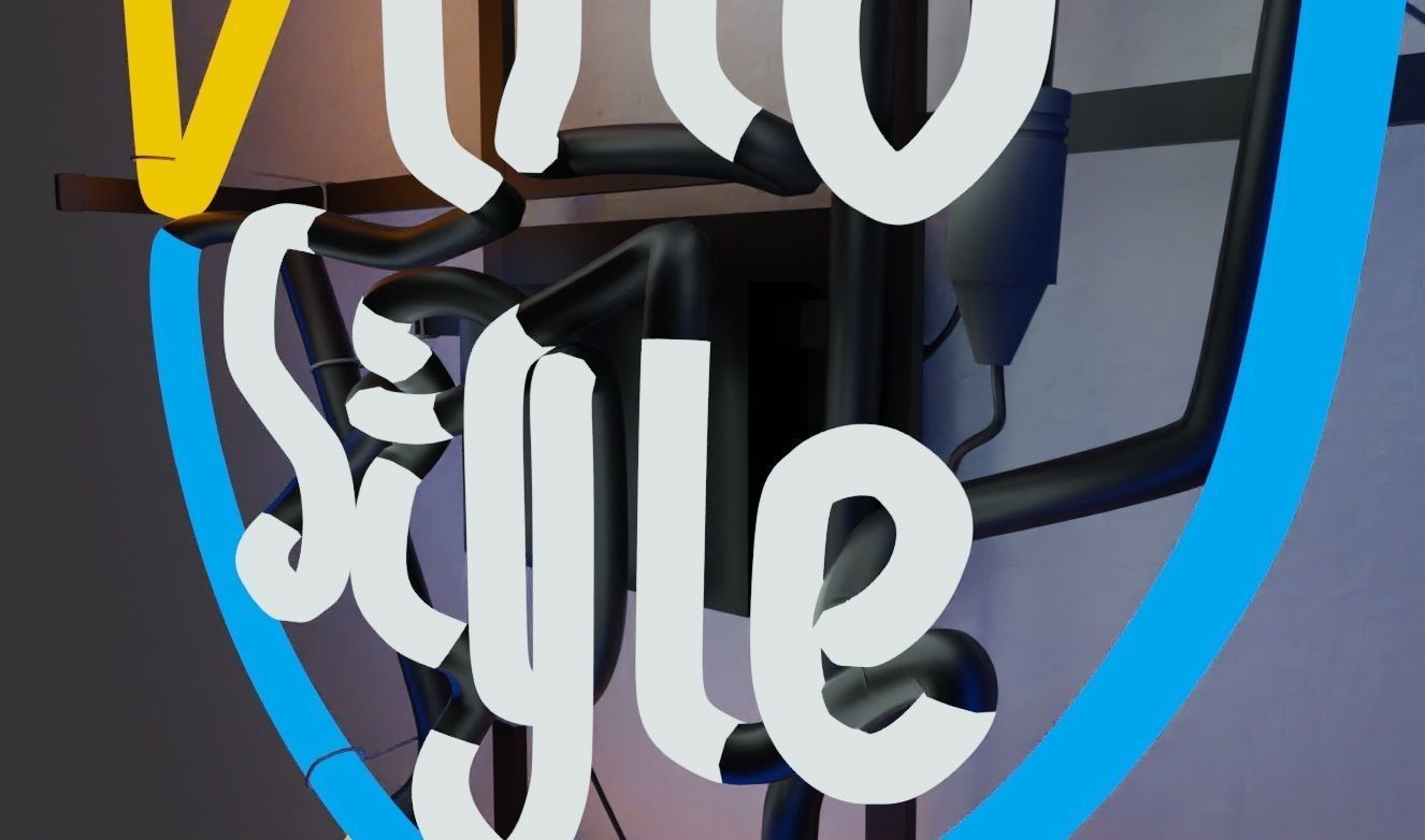 Neon Sign - Old Style Brewing 3D model_4