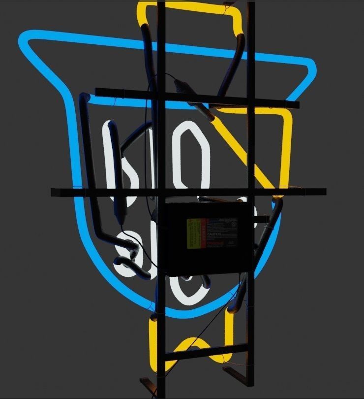 Neon Sign - Old Style Brewing 3D model_6