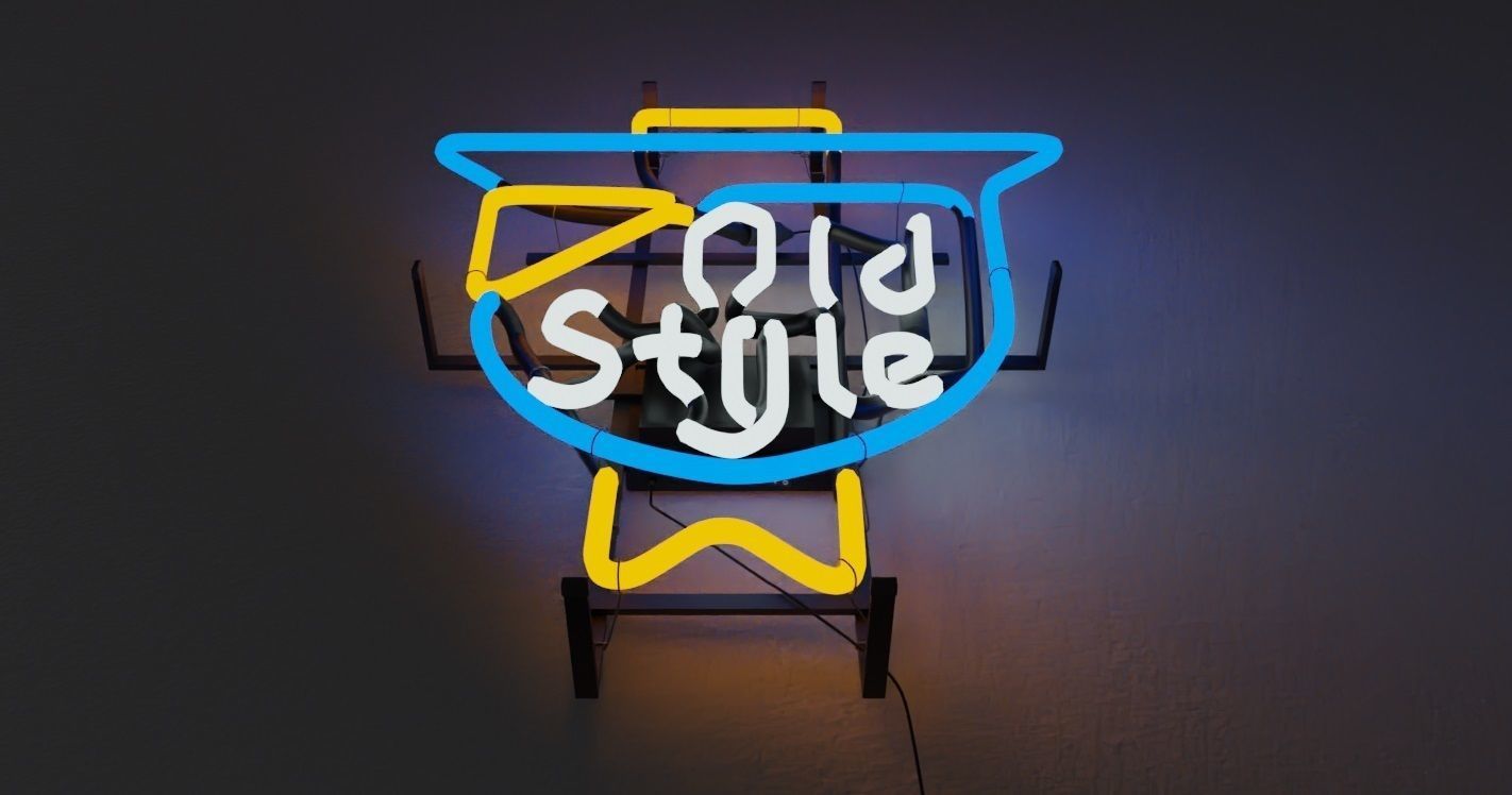 Neon Sign - Old Style Brewing 3D model_2