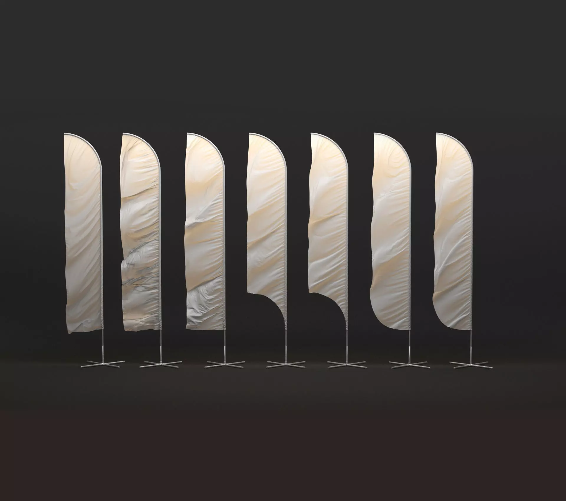 Flagstaff Collection feather flags 3D model_0