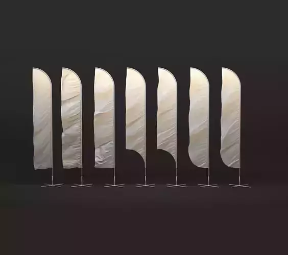 Flagstaff Collection feather flags 3D model