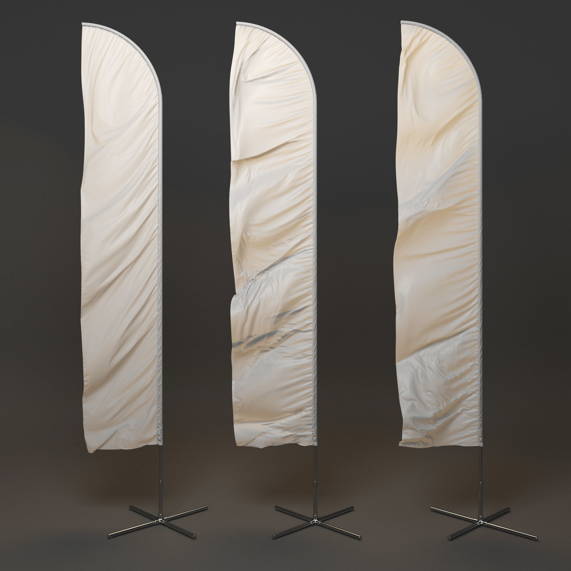 Flagstaff Collection feather flags 3D model_1
