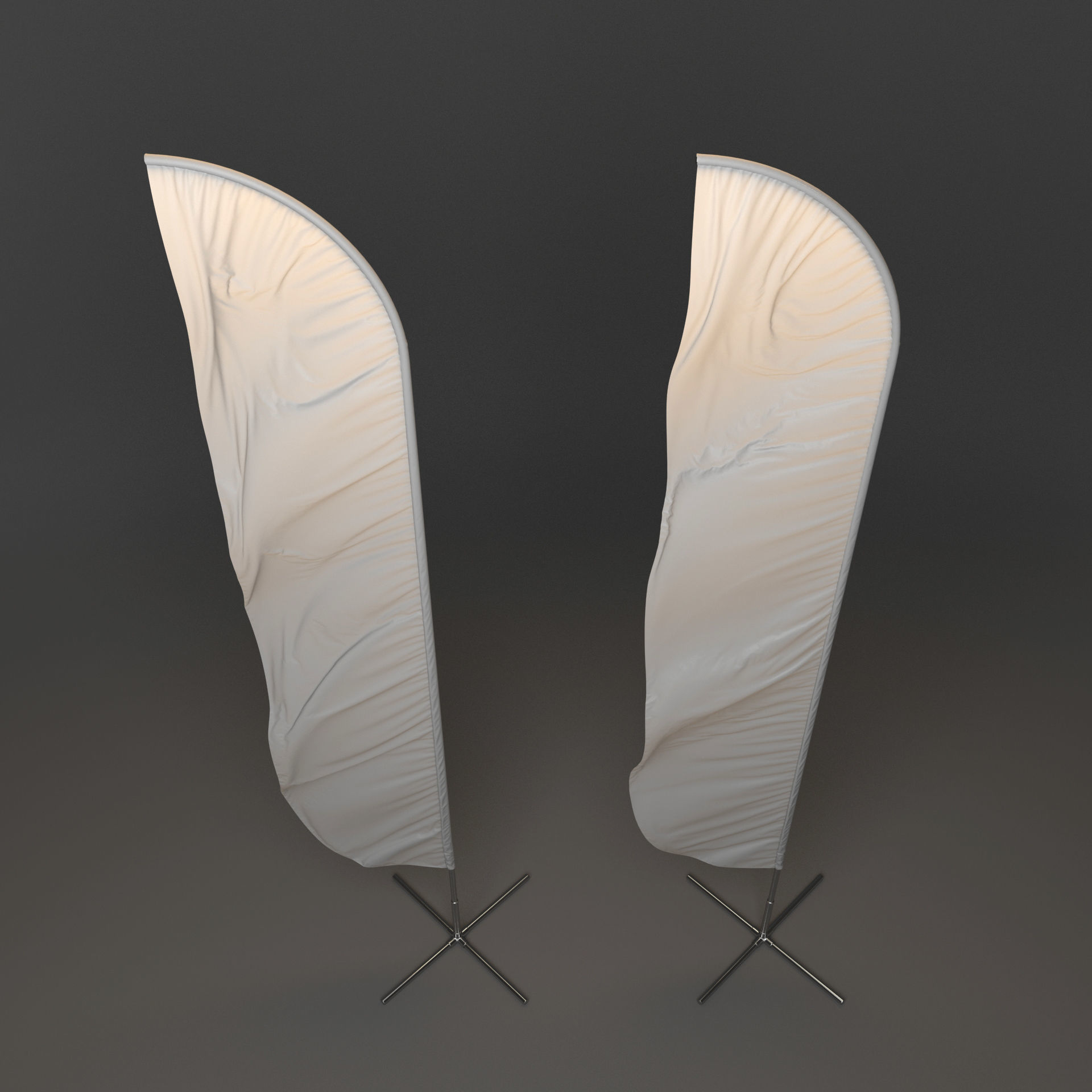 Flagstaff Collection feather flags 3D model_4