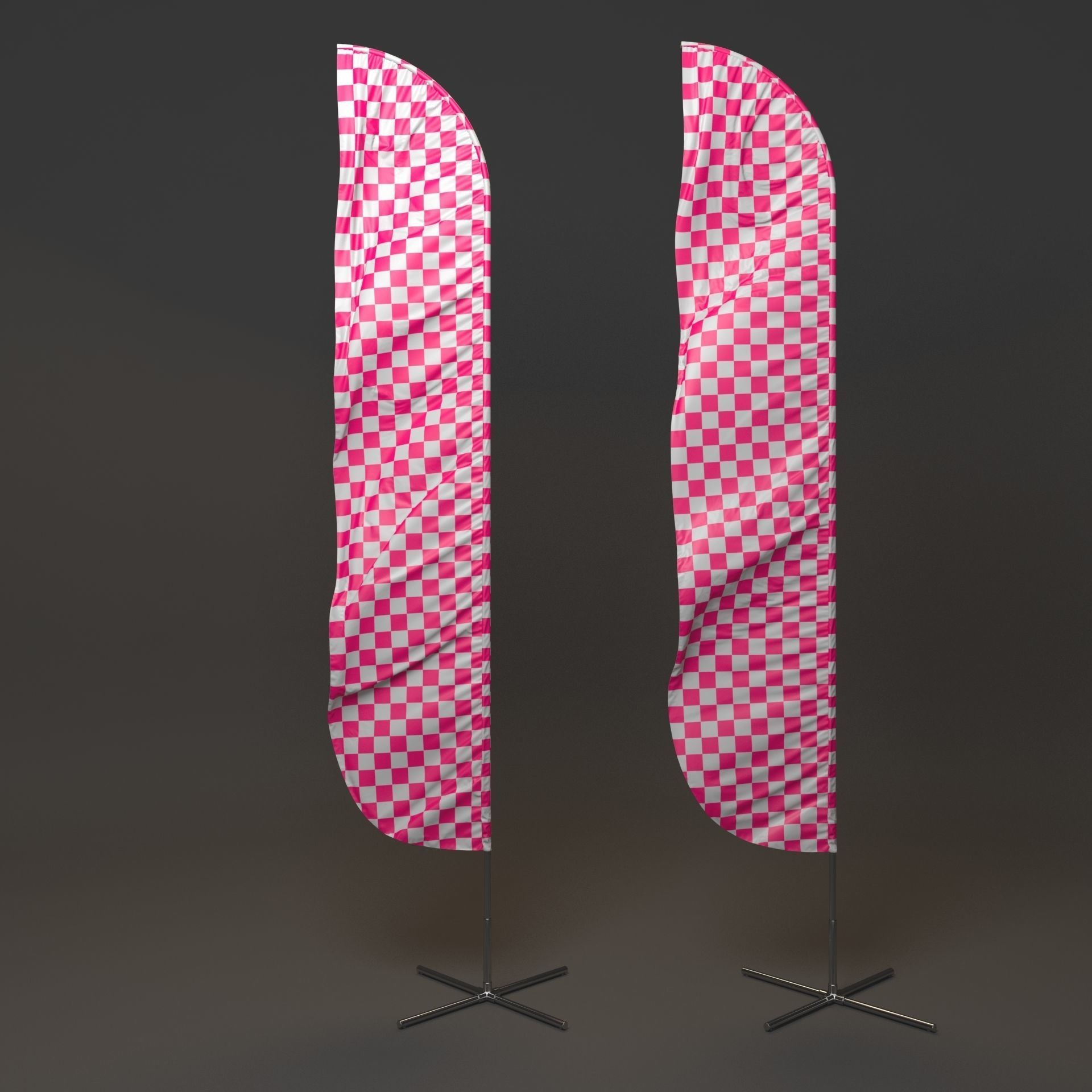 Flagstaff Collection feather flags 3D model_7