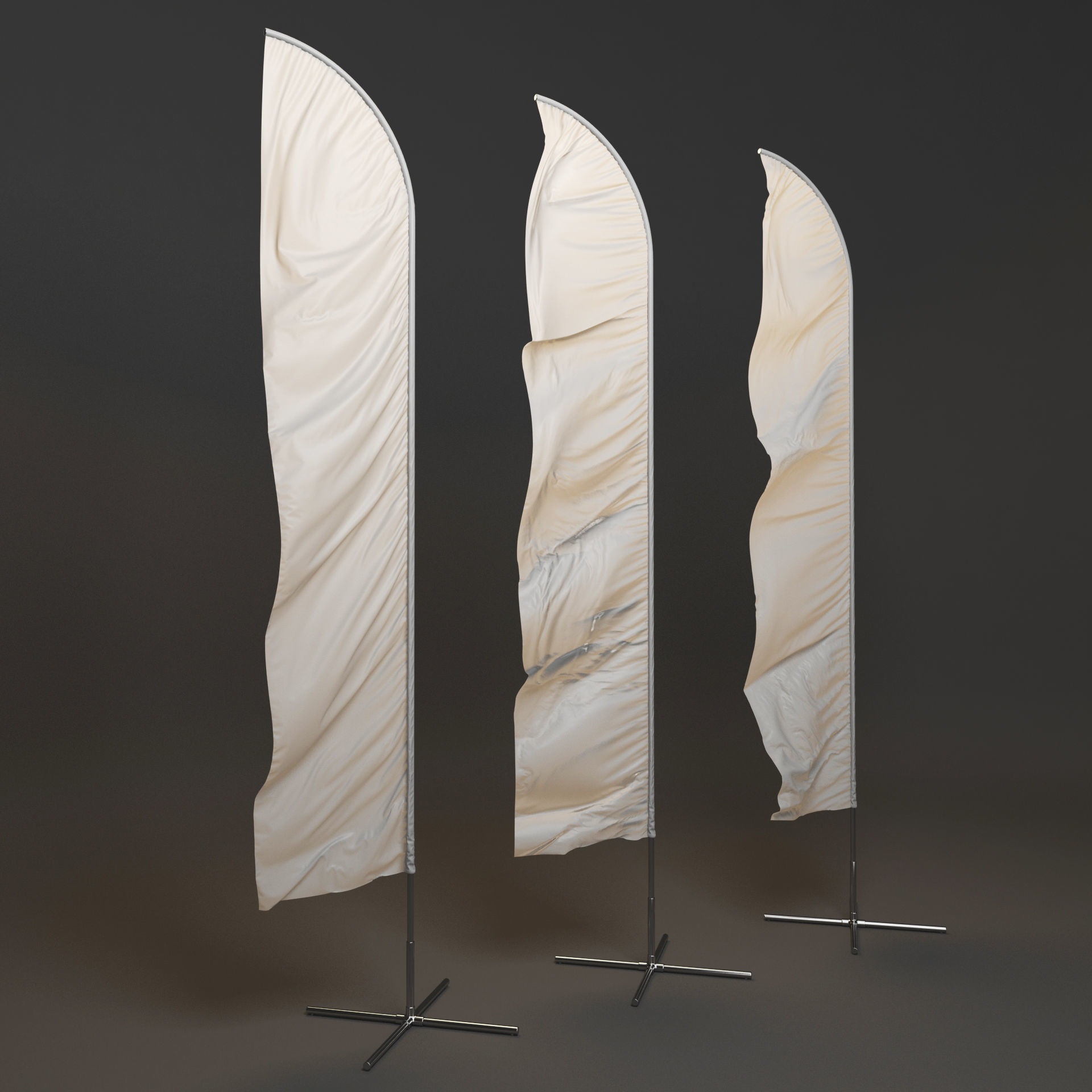 Flagstaff Collection feather flags 3D model_10