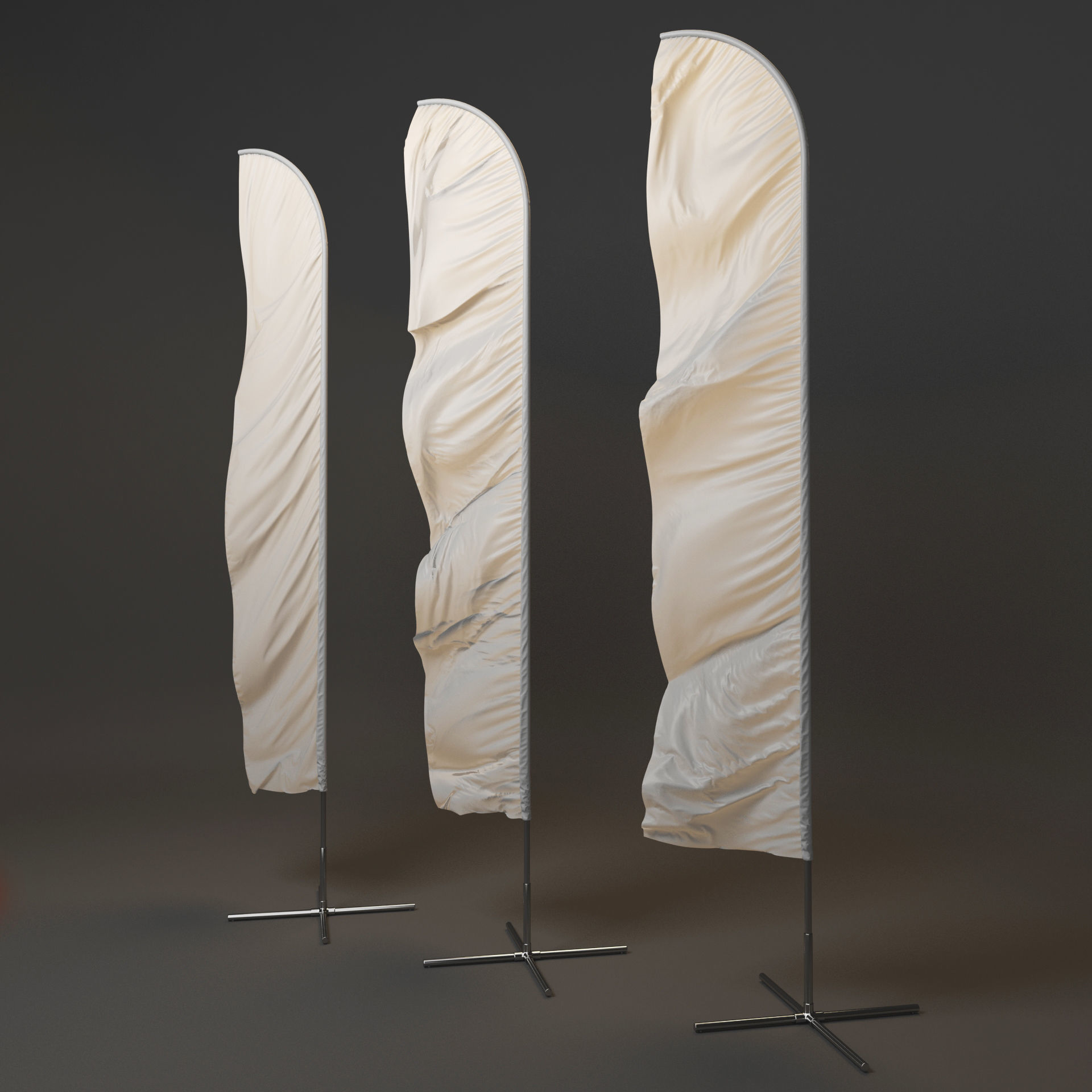 Flagstaff Collection feather flags 3D model_11