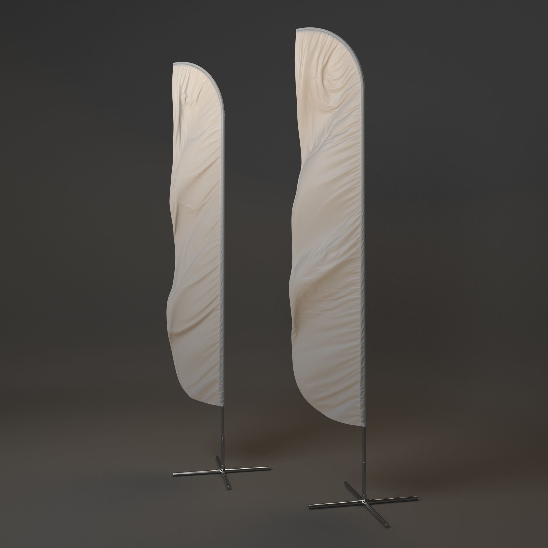 Flagstaff Collection feather flags 3D model_3