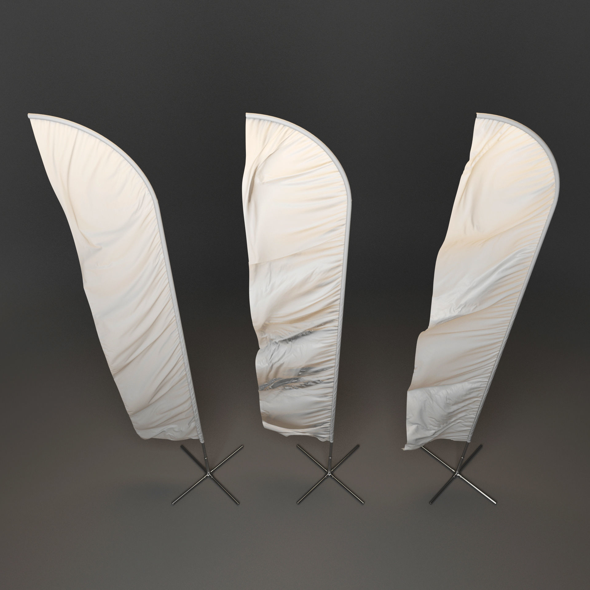 Flagstaff Collection feather flags 3D model_12