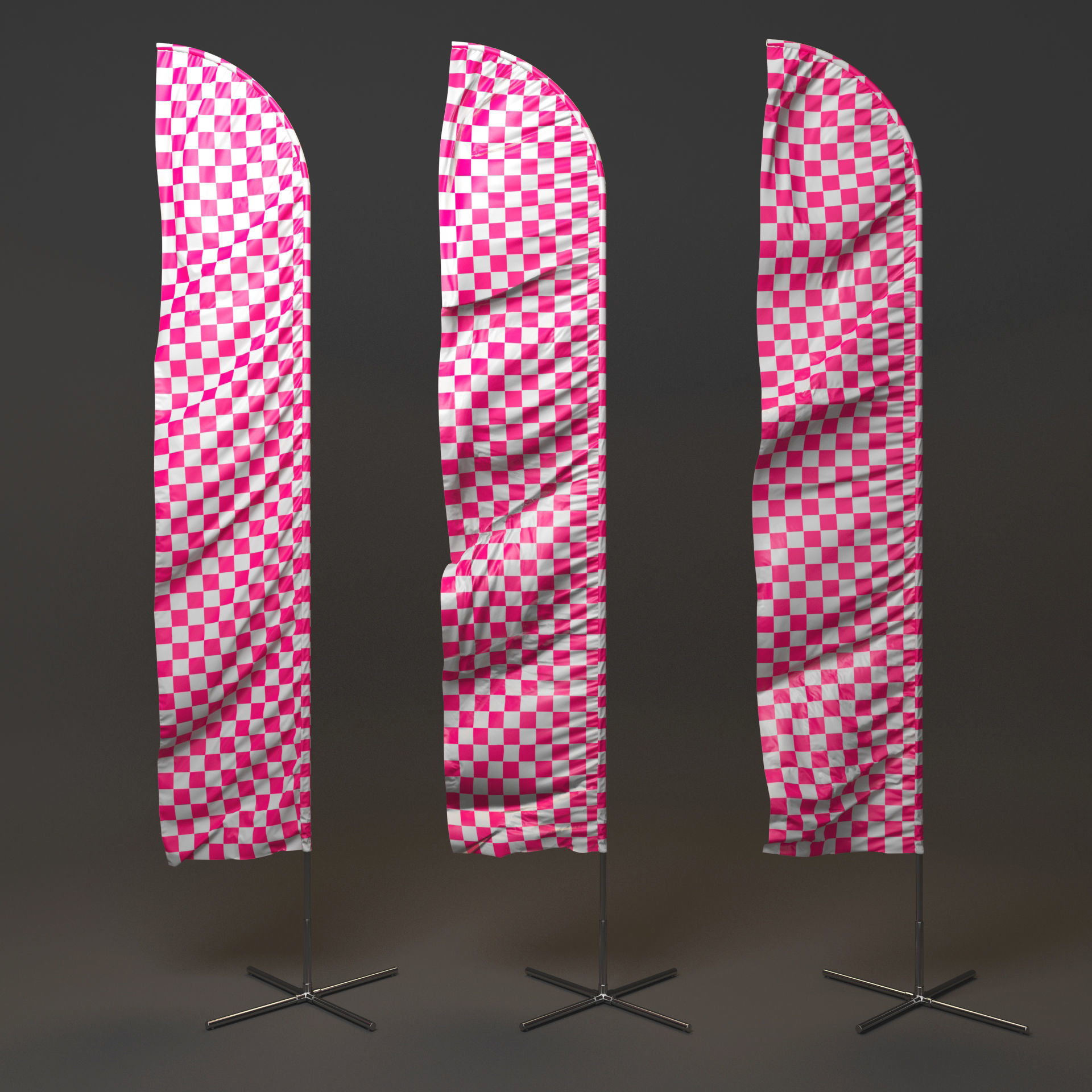 Flagstaff Collection feather flags 3D model_15
