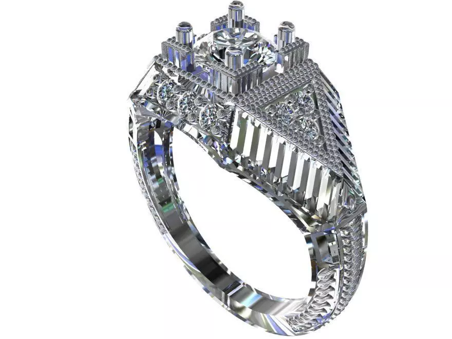 Fashion Diamond Ring 0589  3D print model_0