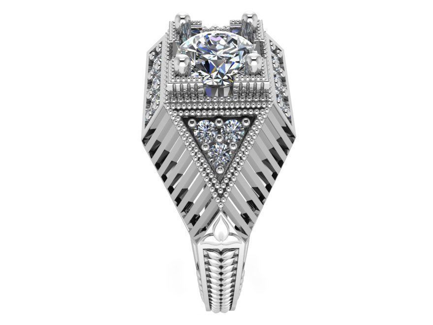 Fashion Diamond Ring 0589  3D print model_3