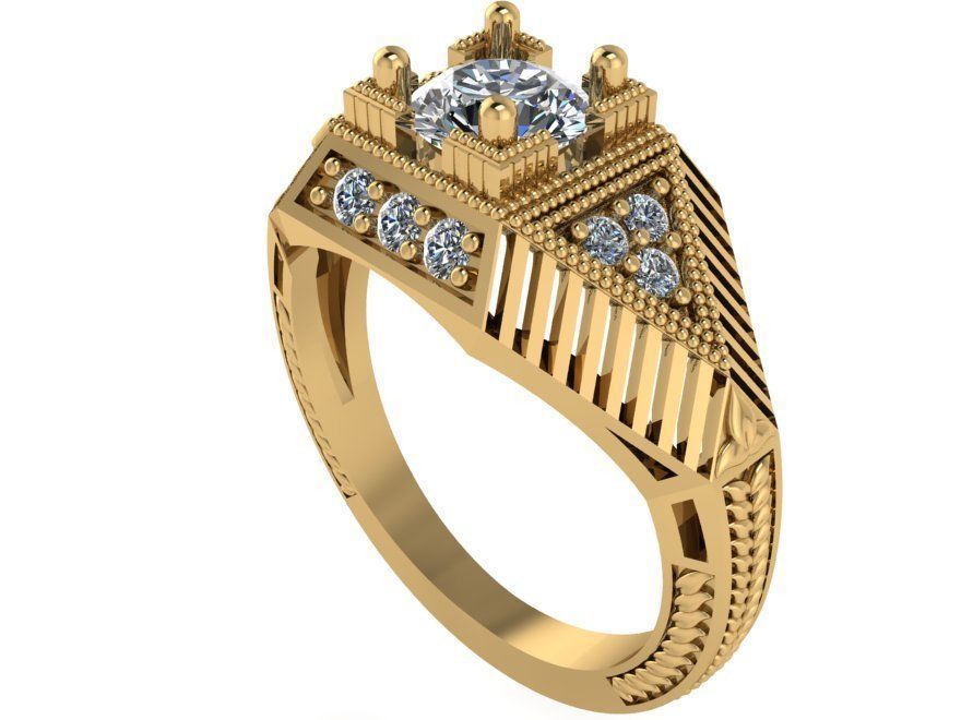 Fashion Diamond Ring 0589  3D print model_1
