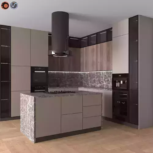 Kitchen Modern 11 - Corner Kitchen 3D model Kitchen Modern 11 - Corner Kitchen 3D model