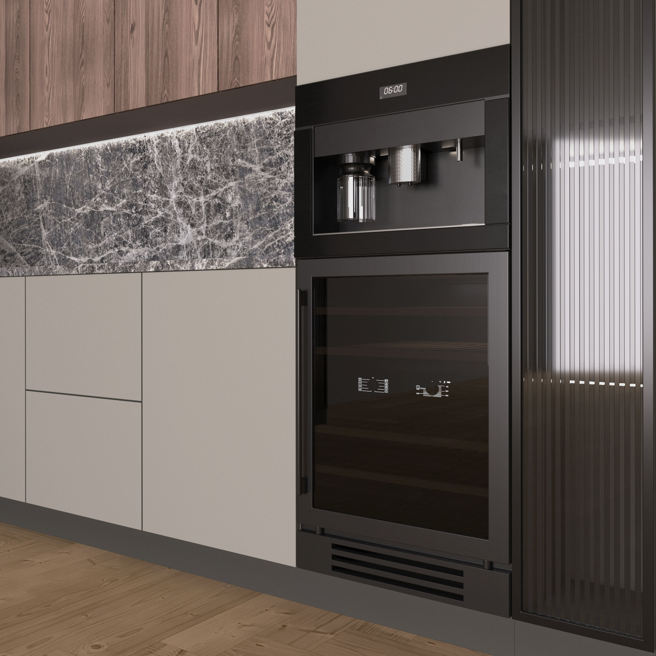 Kitchen Modern 11 - Corner Kitchen 3D model_2