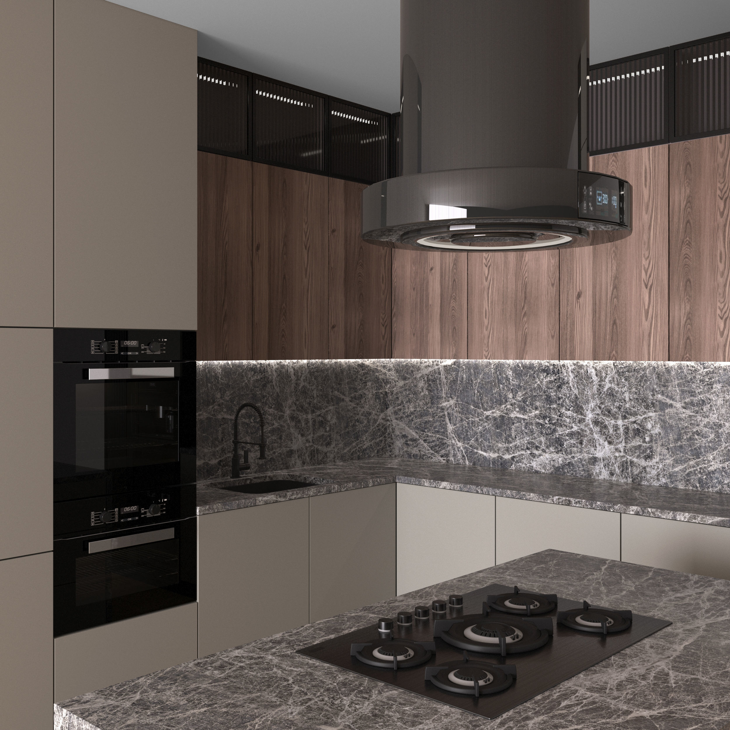 Kitchen Modern 11 - Corner Kitchen 3D model_1