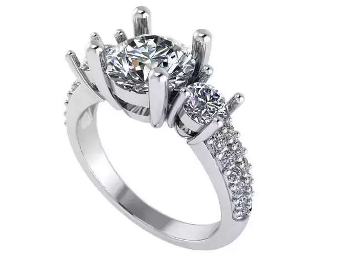 3-Stone Diamond Ring 0590