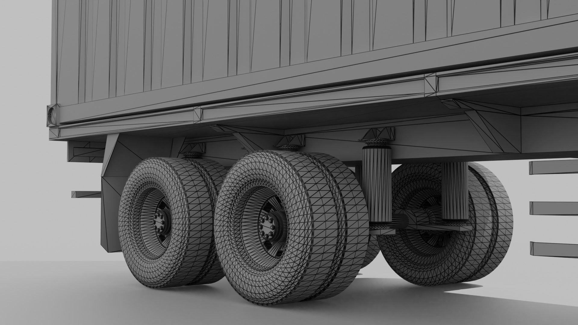 Container Trailer Low-poly 3D model_10