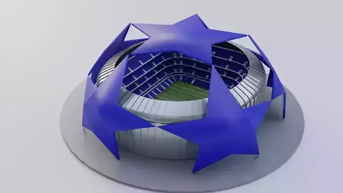 Champions League Stadium Low-poly 3D model