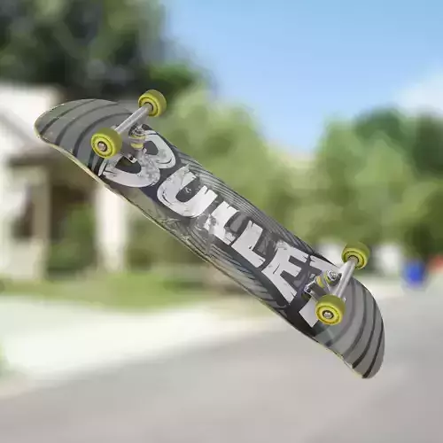 Skateboard Rigged Low-poly 3D model