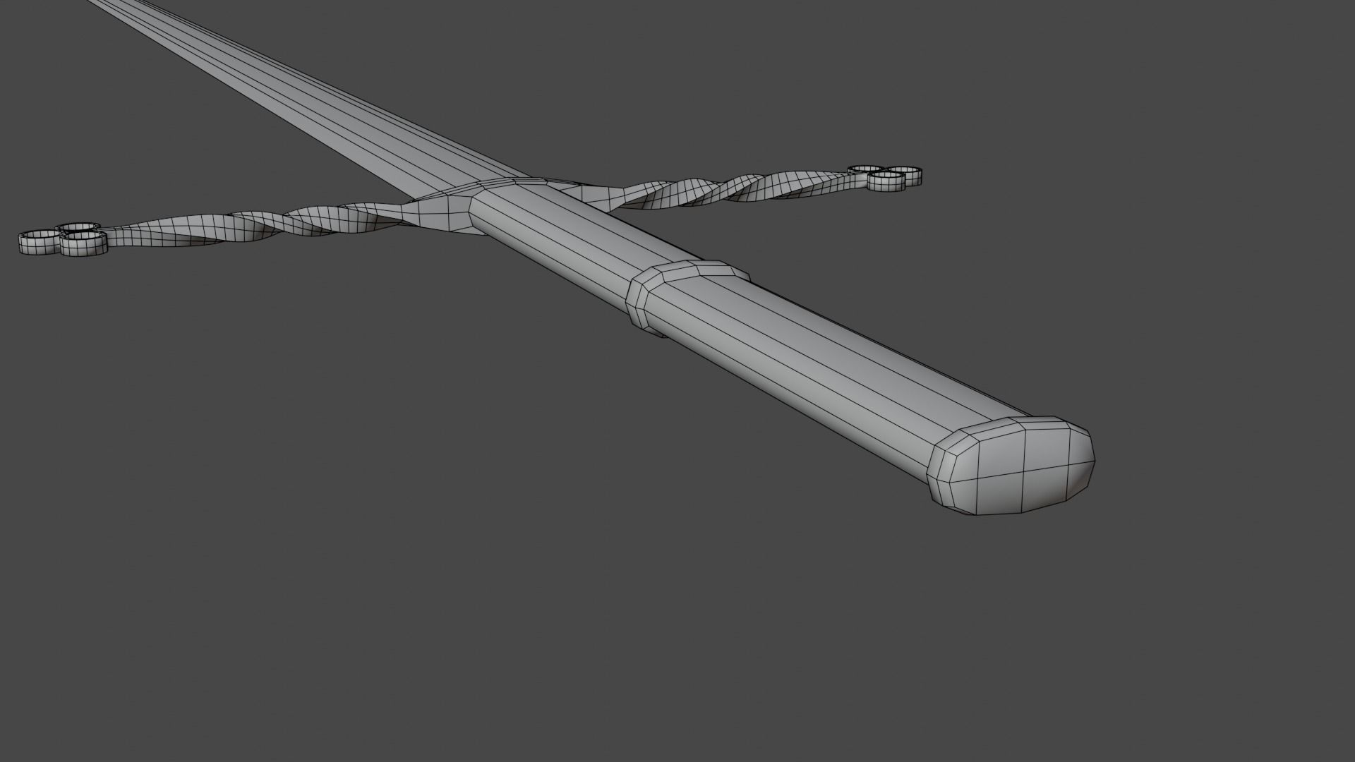 medieval sword Free low-poly 3D model_9