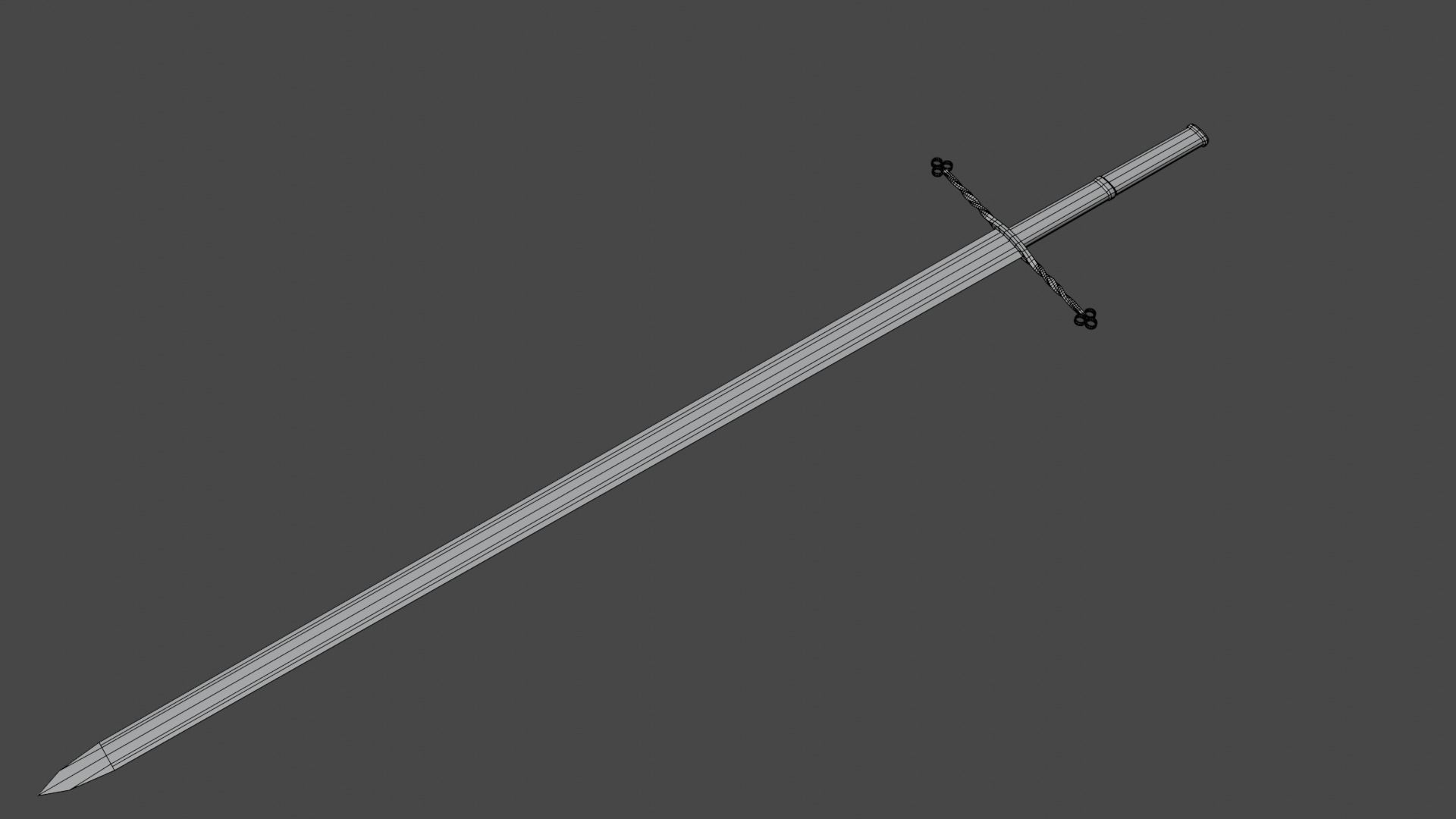 medieval sword Free low-poly 3D model_5