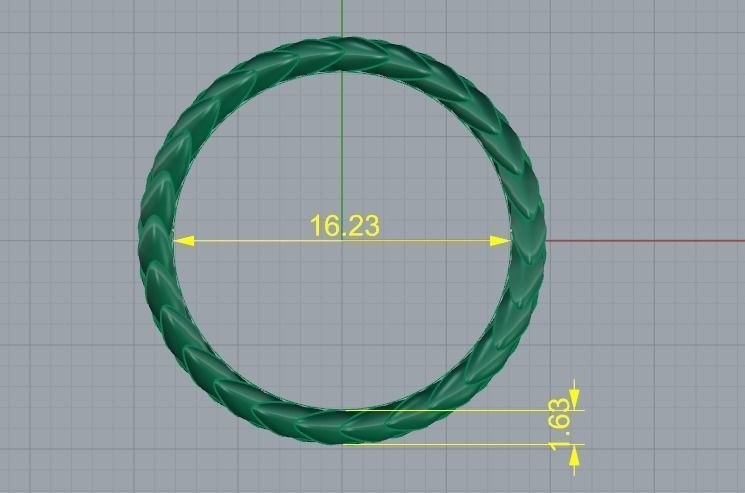 Ring wheat Model 1738 3D print model_6