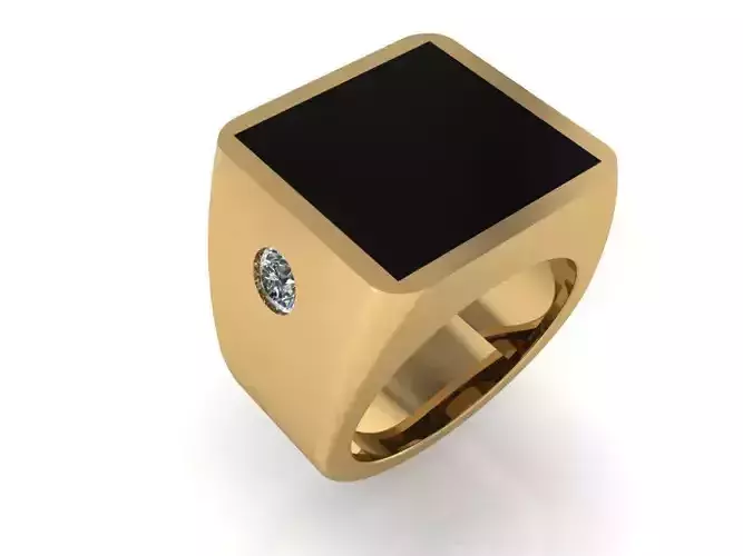 Signet Square Ring 0599