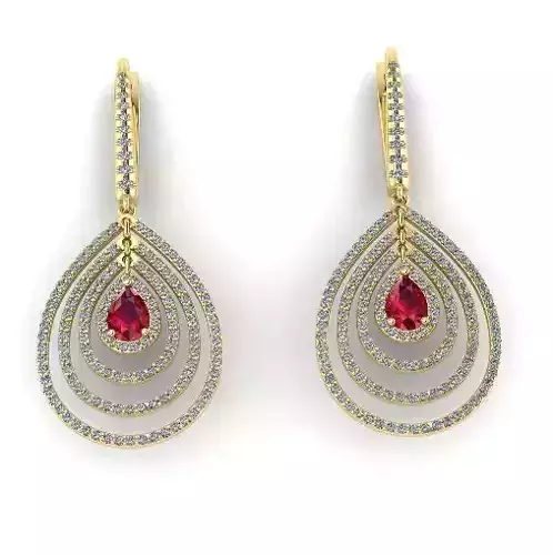 Long earrings Model 1737