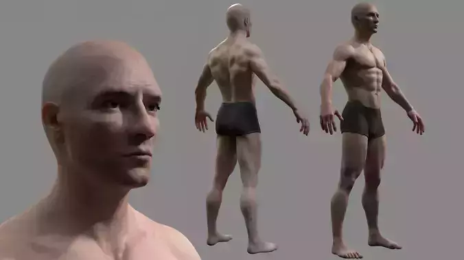 Male Character Low-poly 3D model