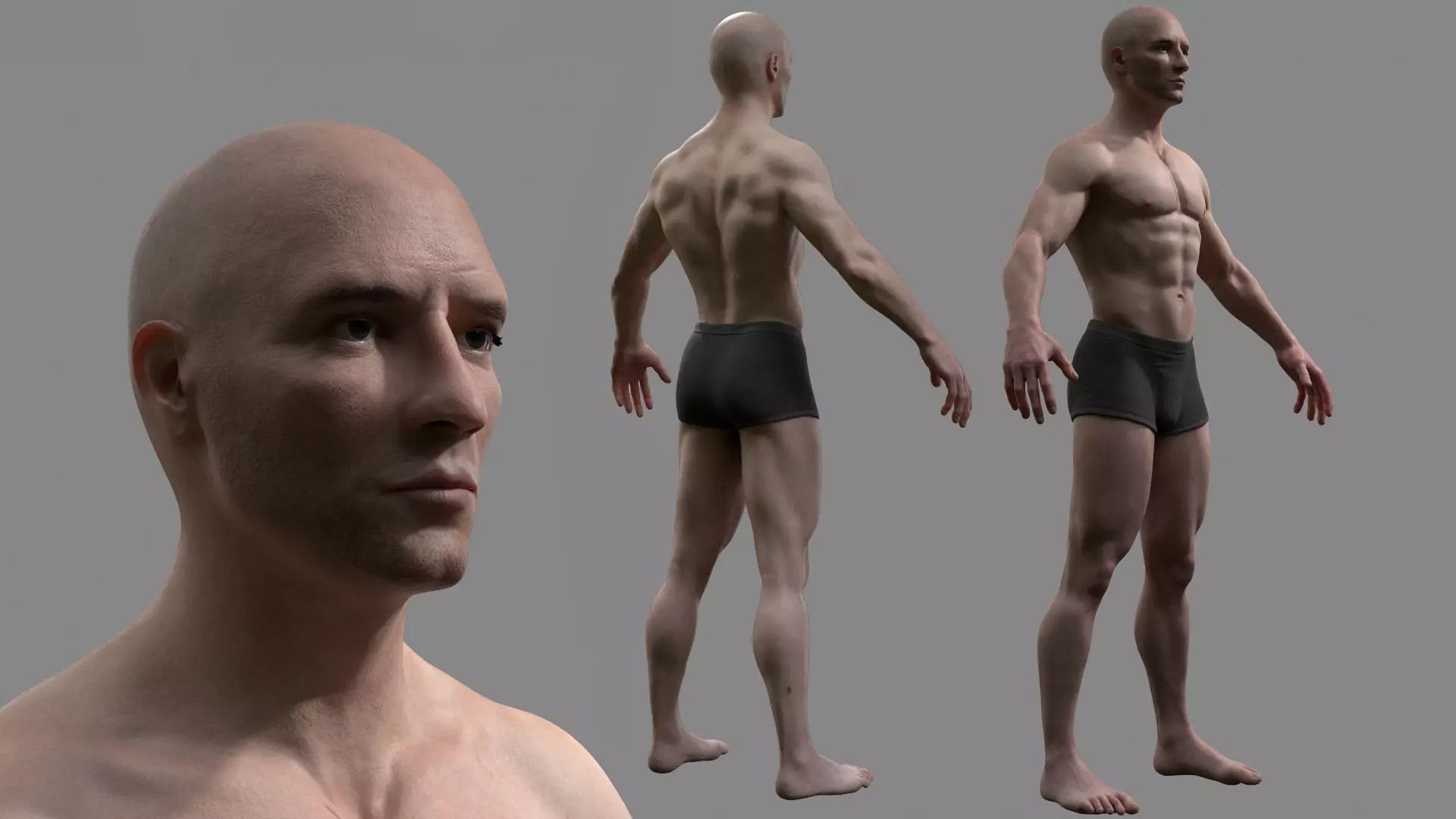 Male Character Low-poly 3D model