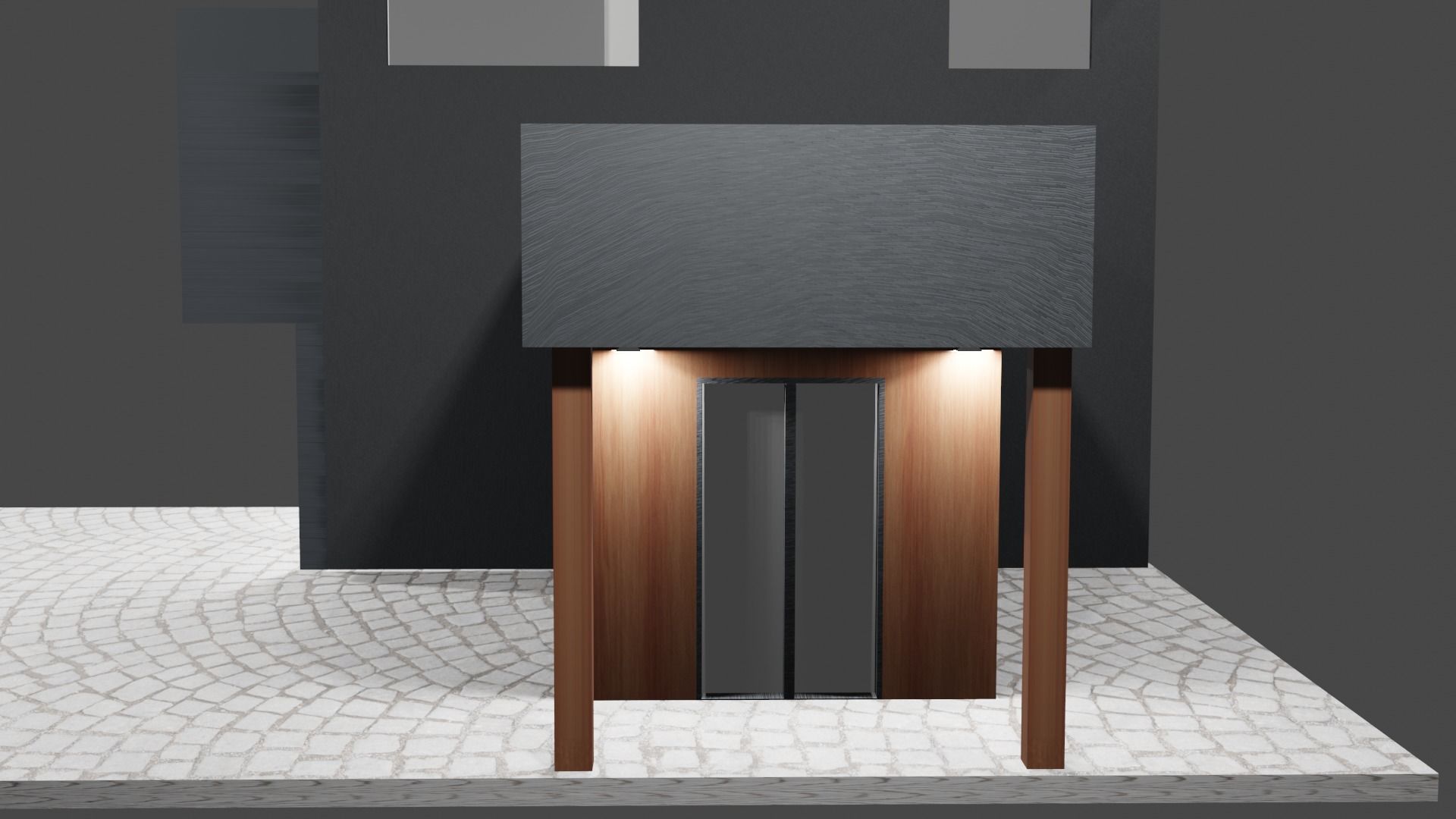 Modern House Low-poly 3D model_11