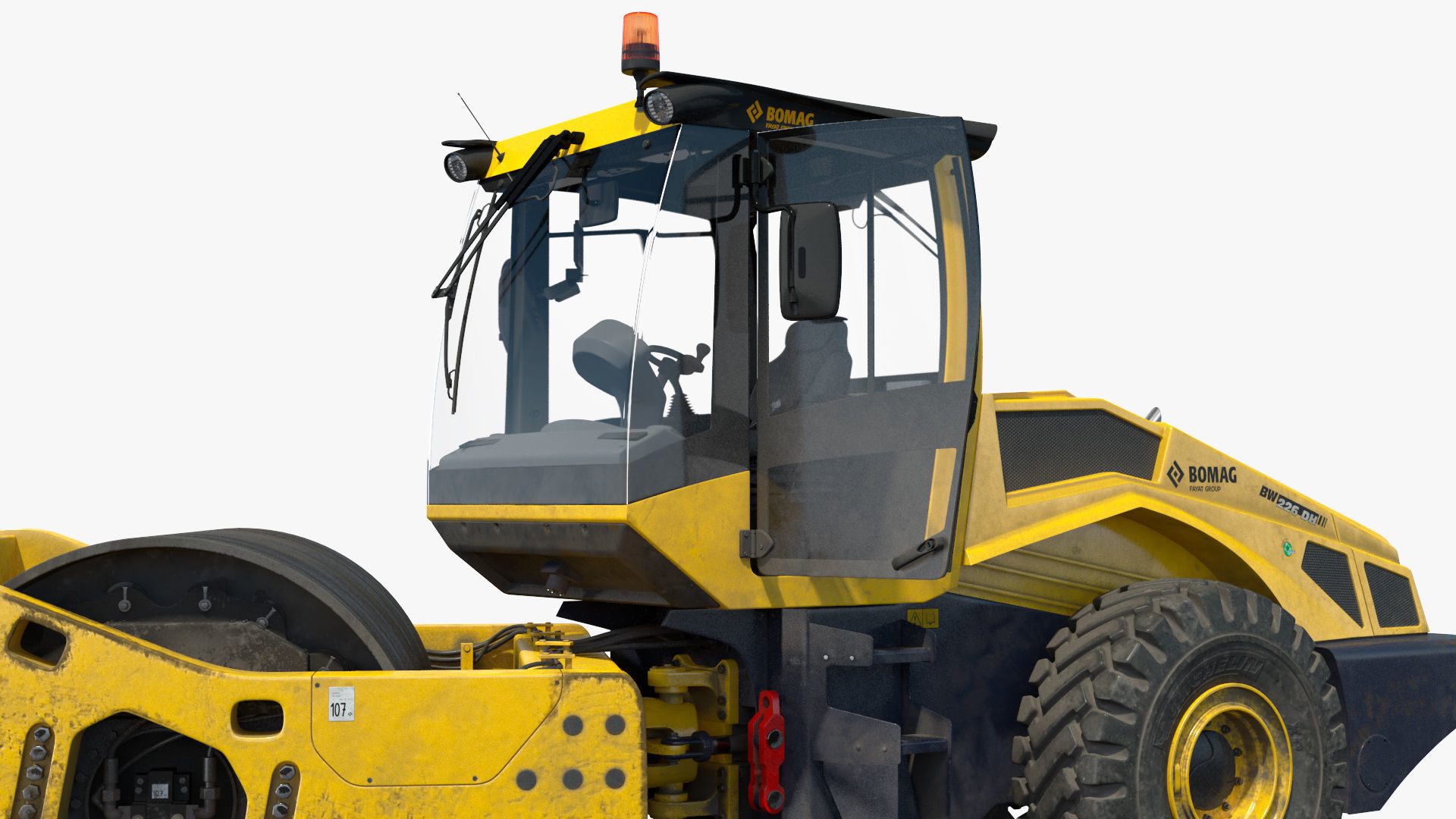BOMAG BW226 DH5 Single Drum Compactor Dirty Rigged 3D model_27