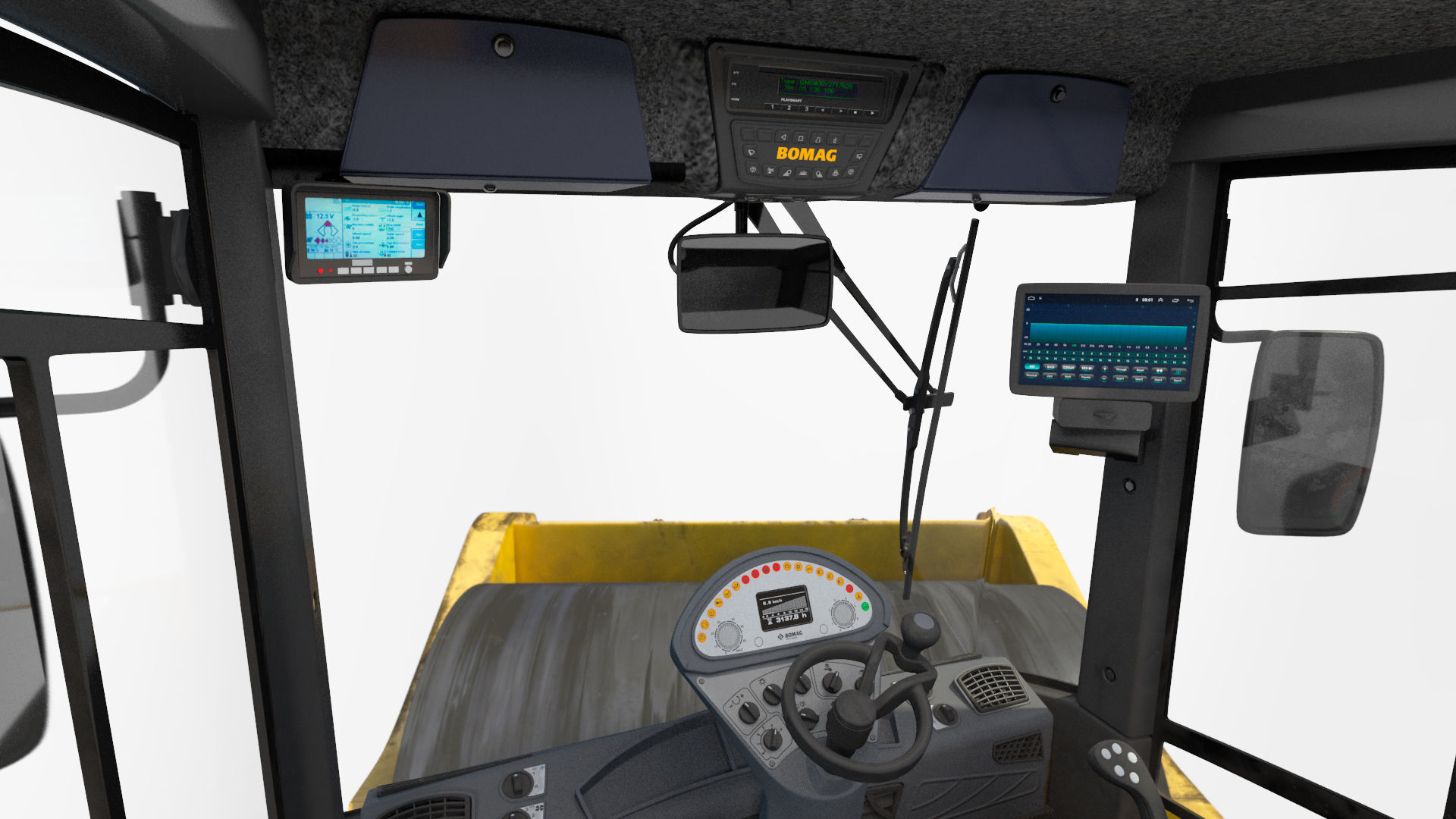 BOMAG BW226 DH5 Single Drum Compactor Dirty Rigged 3D model_34