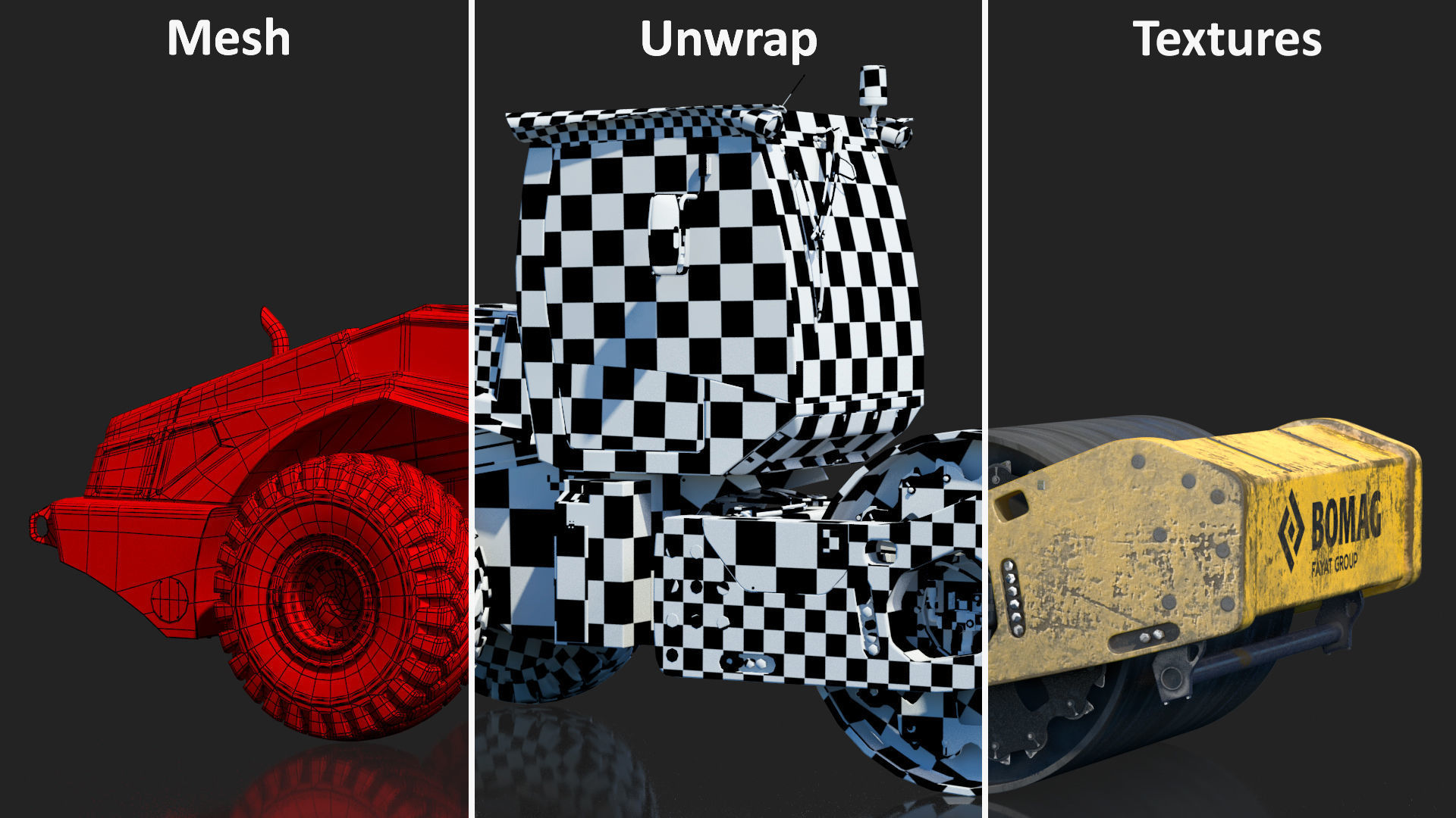 BOMAG BW226 DH5 Single Drum Compactor Dirty Rigged 3D model_43