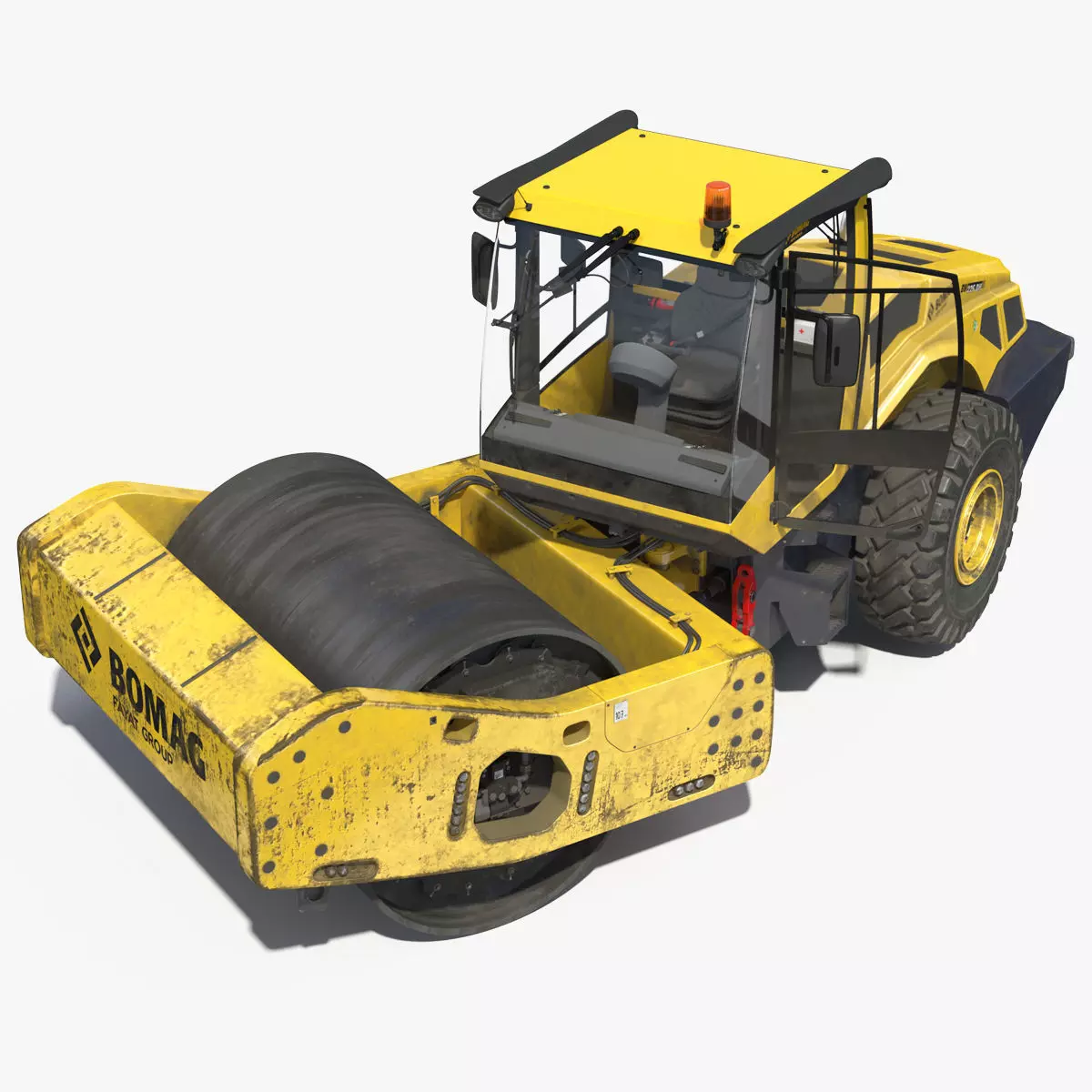 BOMAG BW226 DH5 Single Drum Compactor Dirty Rigged 3D model_0