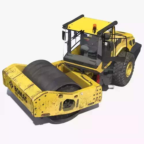 BOMAG BW226 DH5 Single Drum Compactor Dirty Rigged 3D model