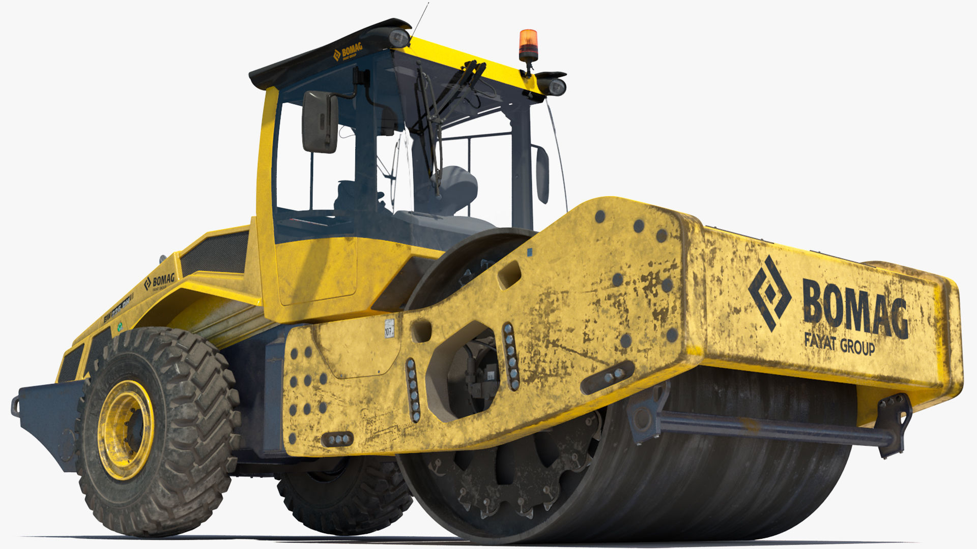 BOMAG BW226 DH5 Single Drum Compactor Dirty Rigged 3D model_18