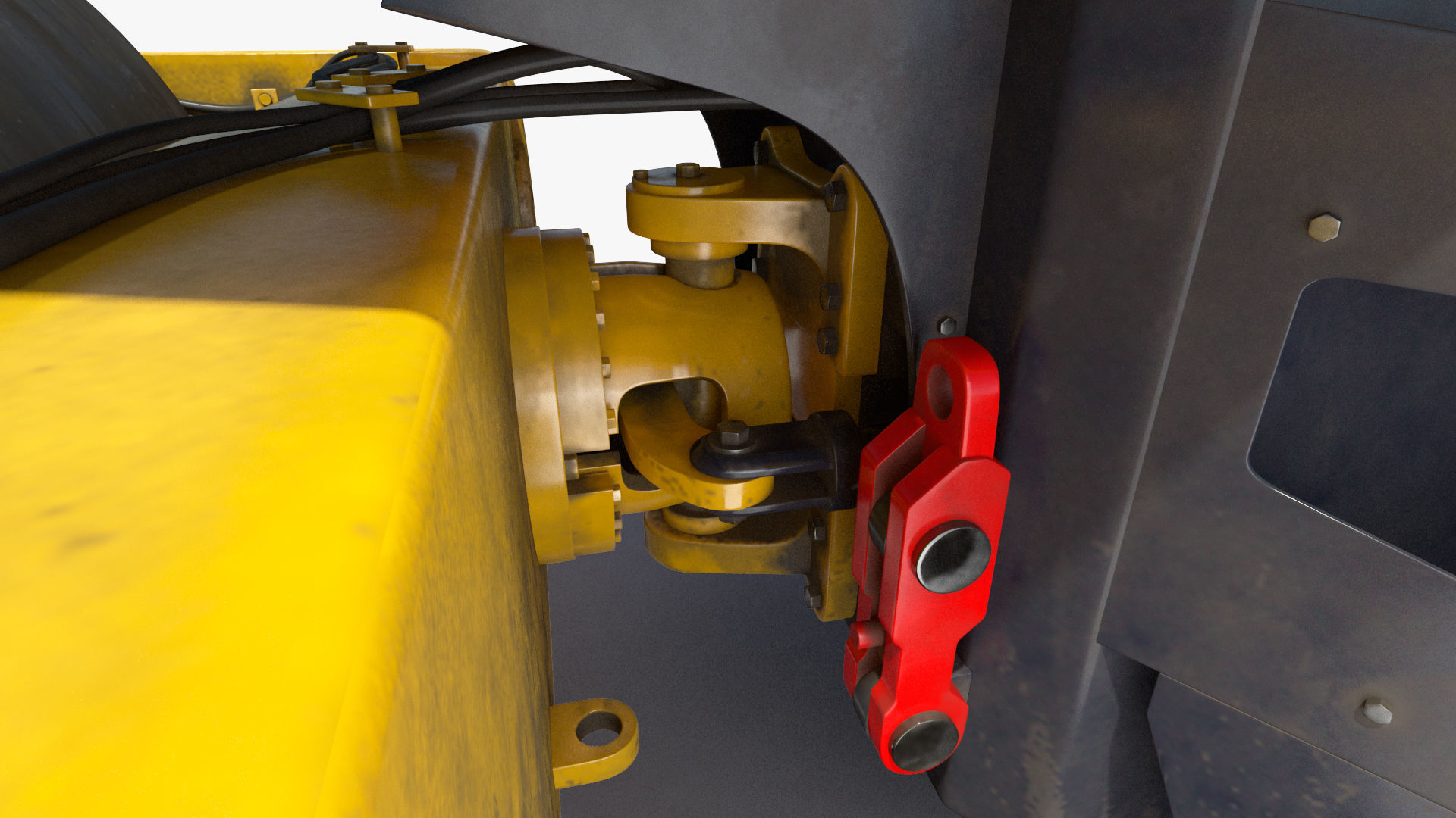 BOMAG BW226 DH5 Single Drum Compactor Dirty Rigged 3D model_39