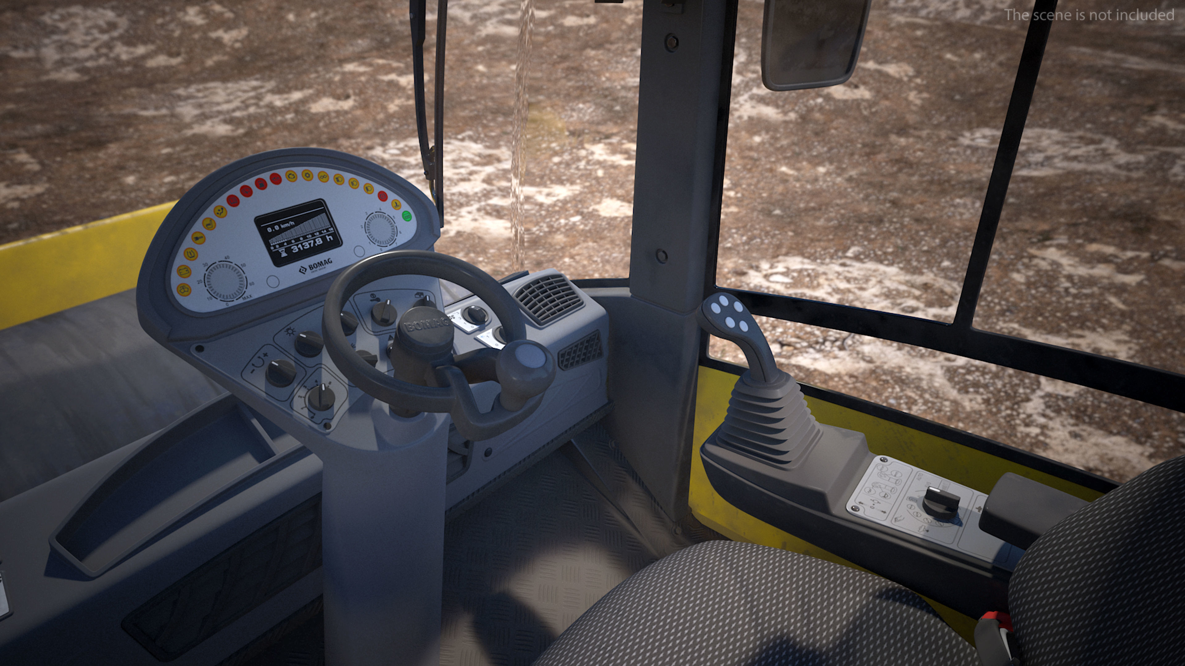 BOMAG BW226 DH5 Single Drum Compactor Dirty Rigged 3D model_13