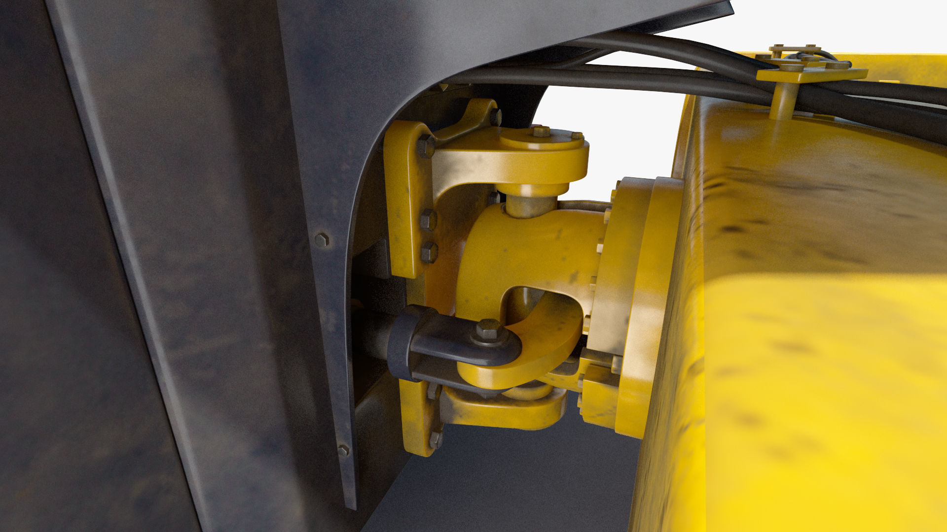 BOMAG BW226 DH5 Single Drum Compactor Dirty Rigged 3D model_40