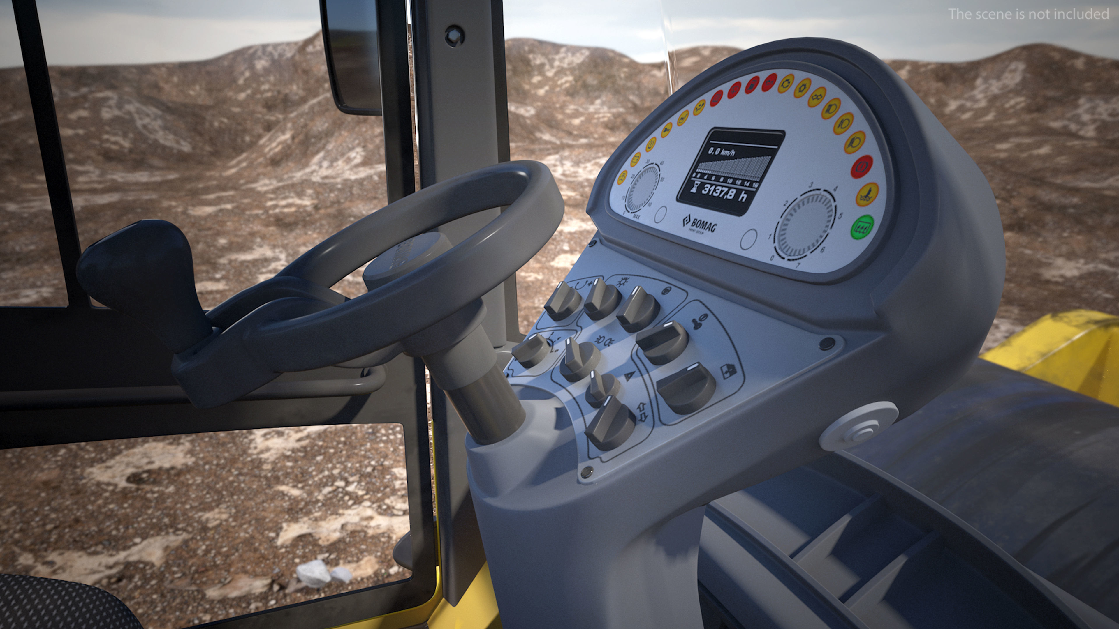 BOMAG BW226 DH5 Single Drum Compactor Dirty Rigged 3D model_16