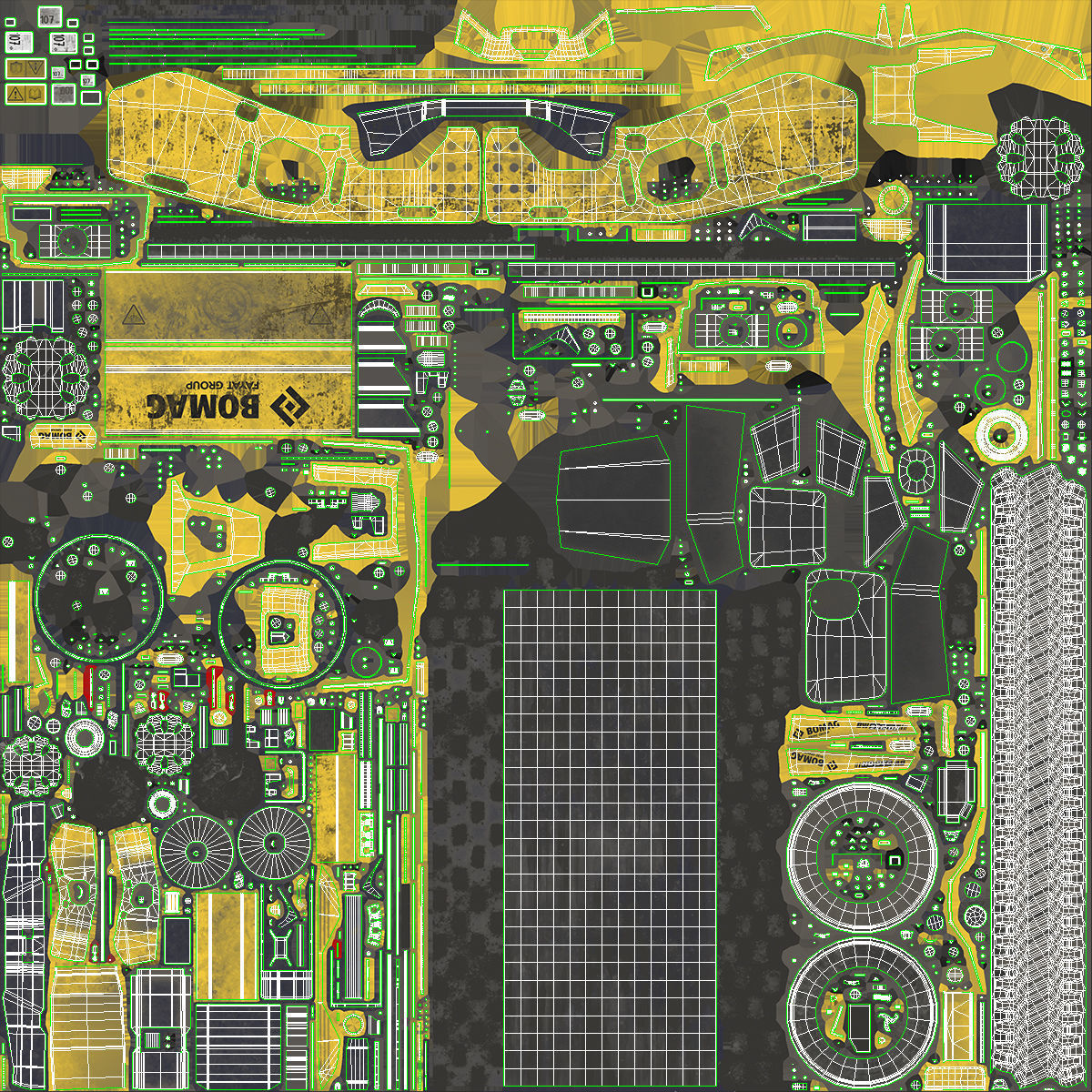 BOMAG BW226 DH5 Single Drum Compactor Dirty Rigged 3D model_45